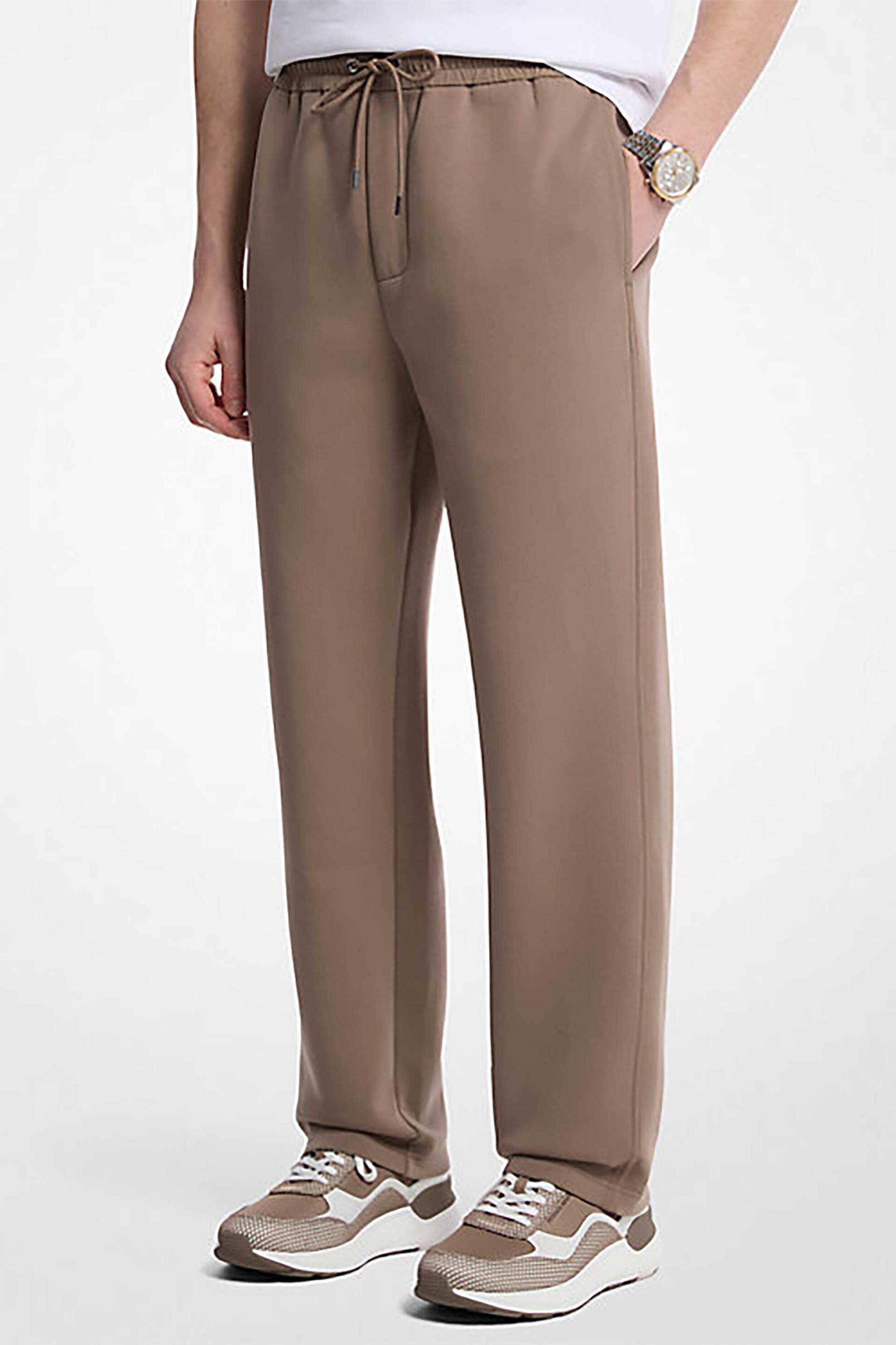 MICHAEL KORS Michael Kors ανδρικό παντελόνι φόρμας Relaxed Fit - CT552H3HDT Μπεζ