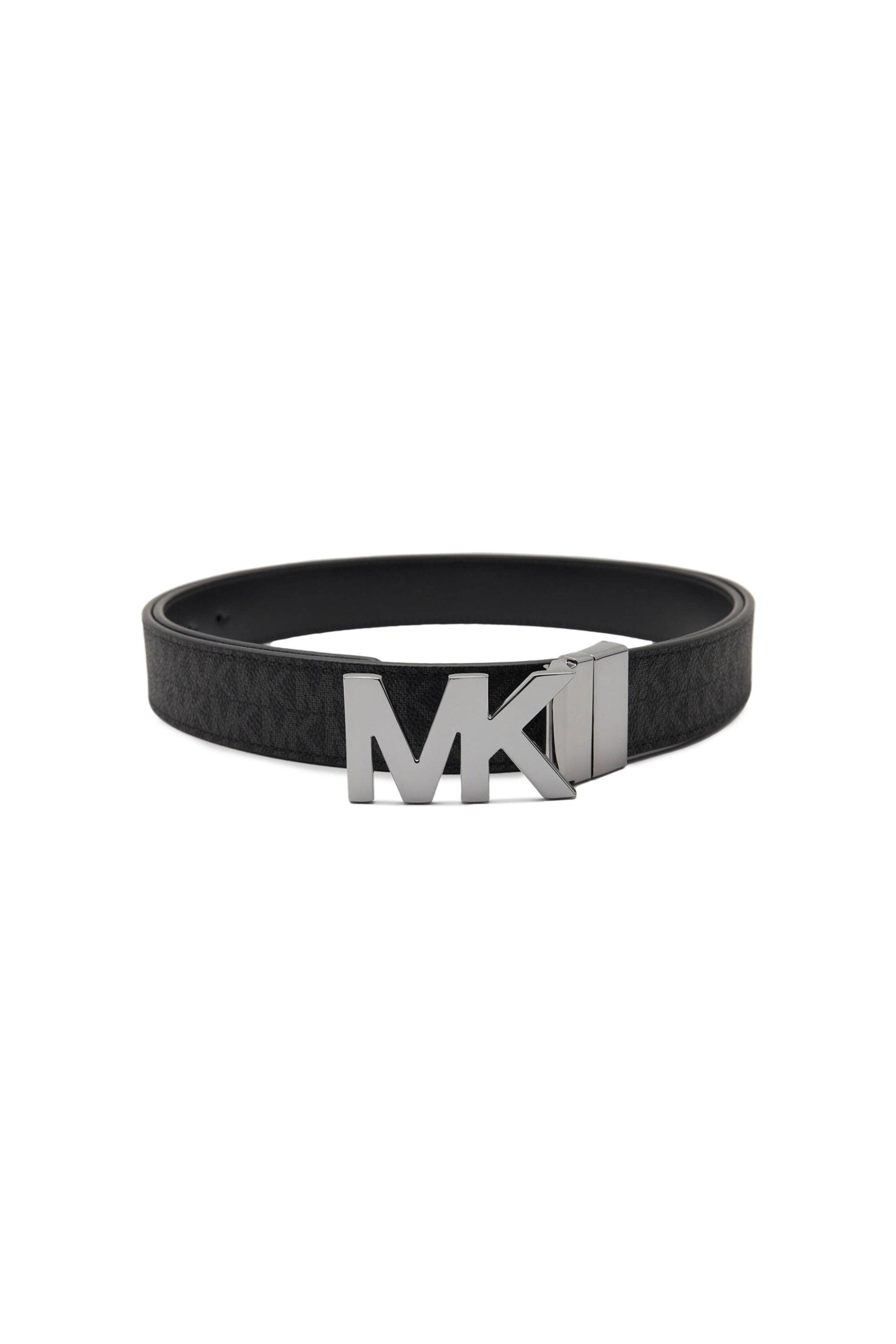 Michael Kors ανδρική δερμάτινη ζώνη διπλής όψης με μεταλλικό monogram - 39H9LBLY1U Μαύρο