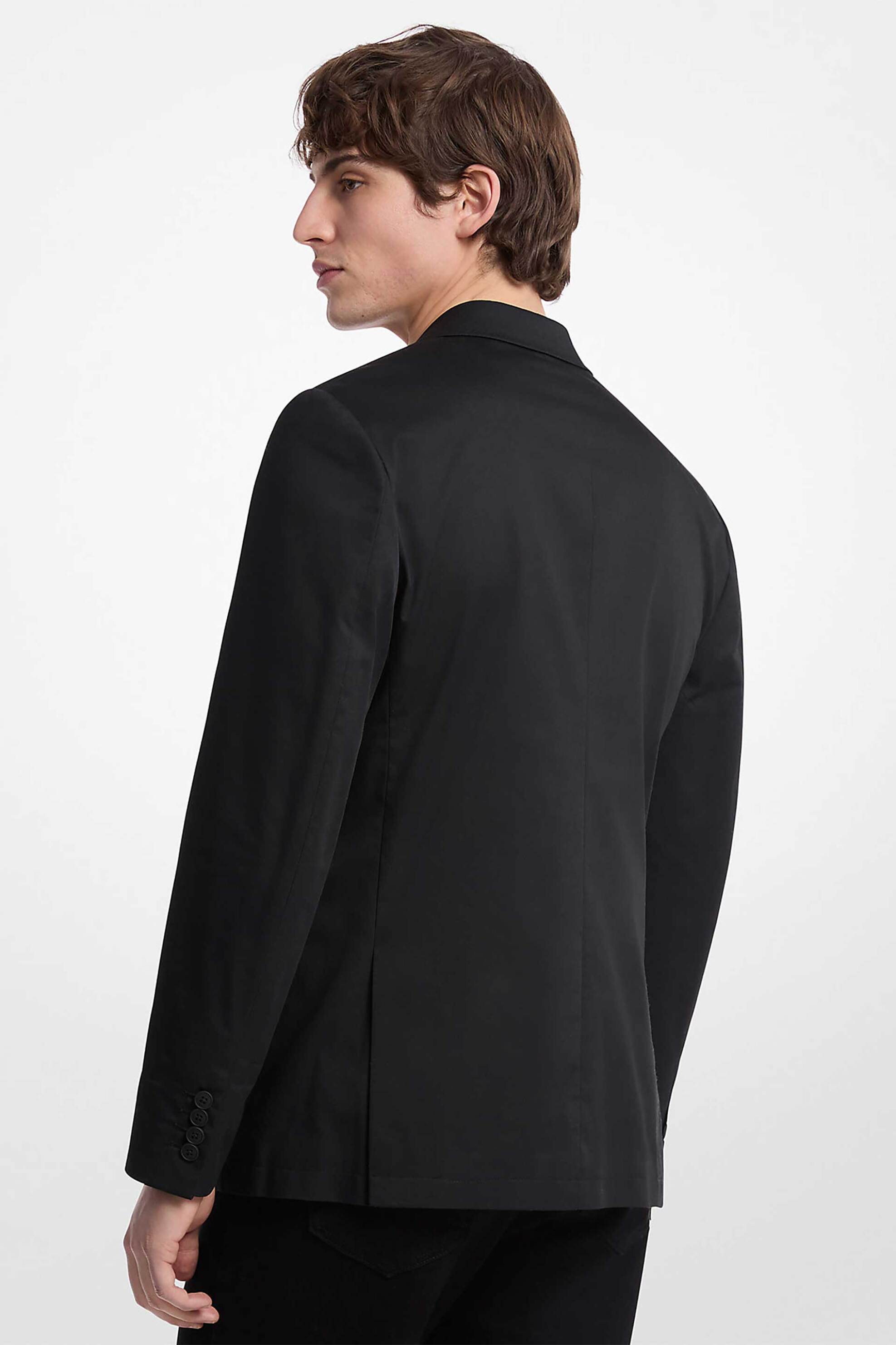 Michael Kors ανδρικό σακάκι με τεχνολογία COOLMAX® Slim fit - CT5100THVS Μαύρο φωτογραφία