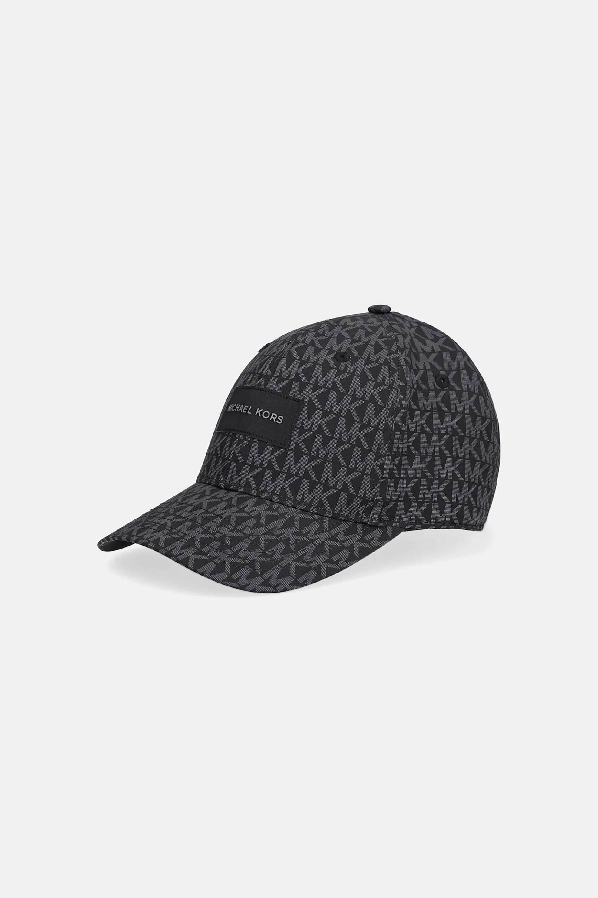 Michael Kors ανδρικό καπέλο με all-over MK print - CF500532QQ Μαύρο