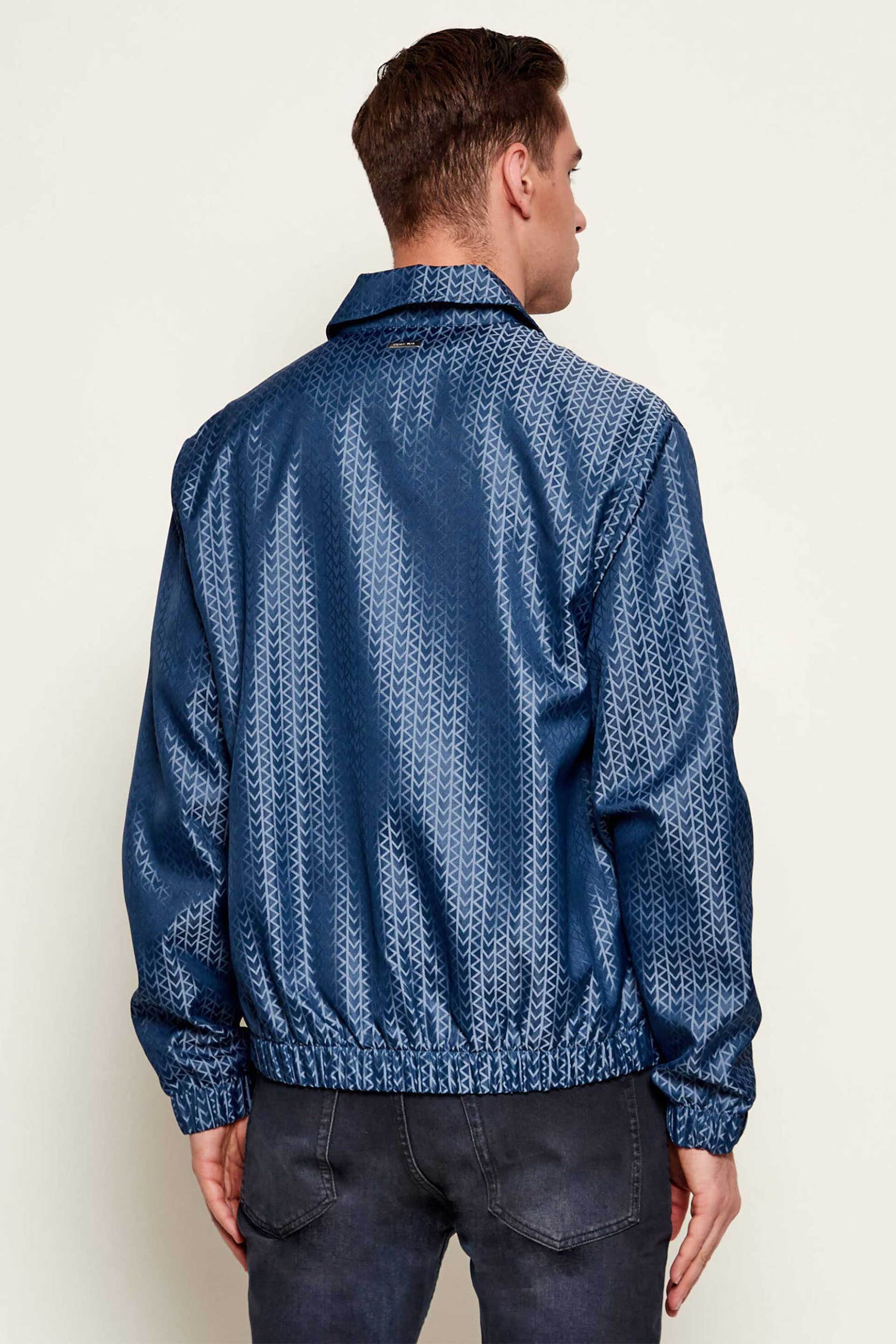 Michael Kors ανδρικό bomber jacket με all-over monogram print Regular Fit - CR6208EK90 Μπλε φωτογραφία