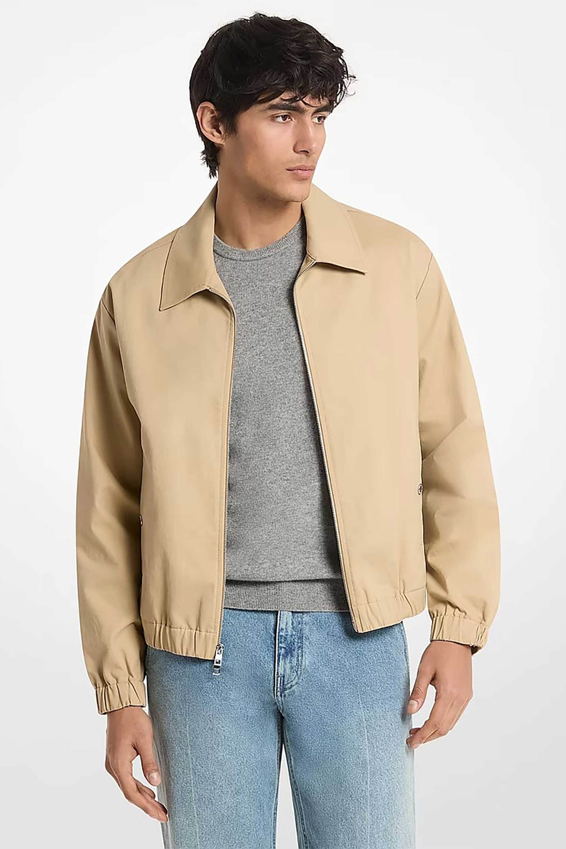 Michael Kors ανδρικό jacket με γιακά Regular Fit - CS6208EKWF Μπεζ