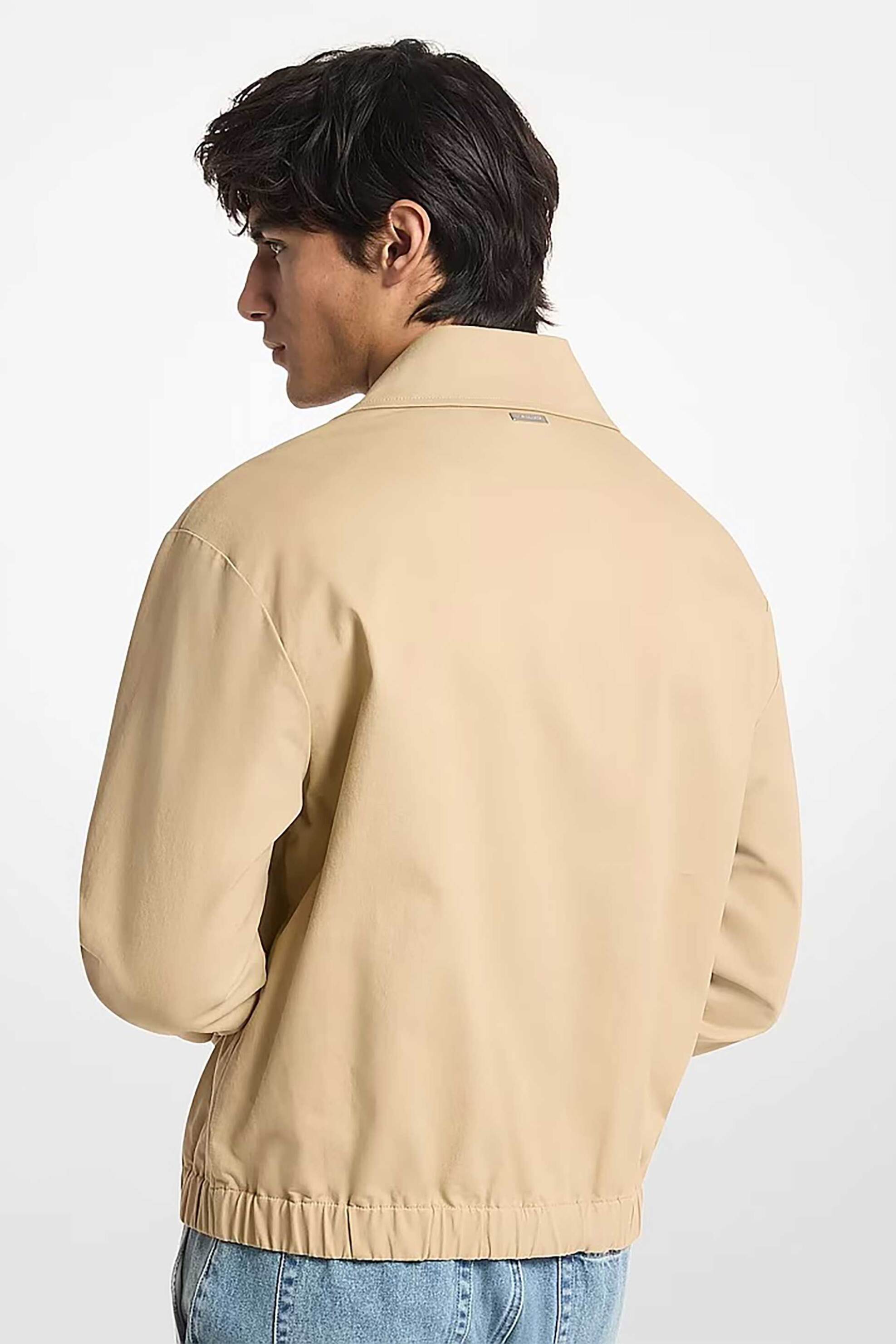Michael Kors Ανδρικό Jacket με Γιακά Regular Fit - Cs6208Ekwf Μπεζ