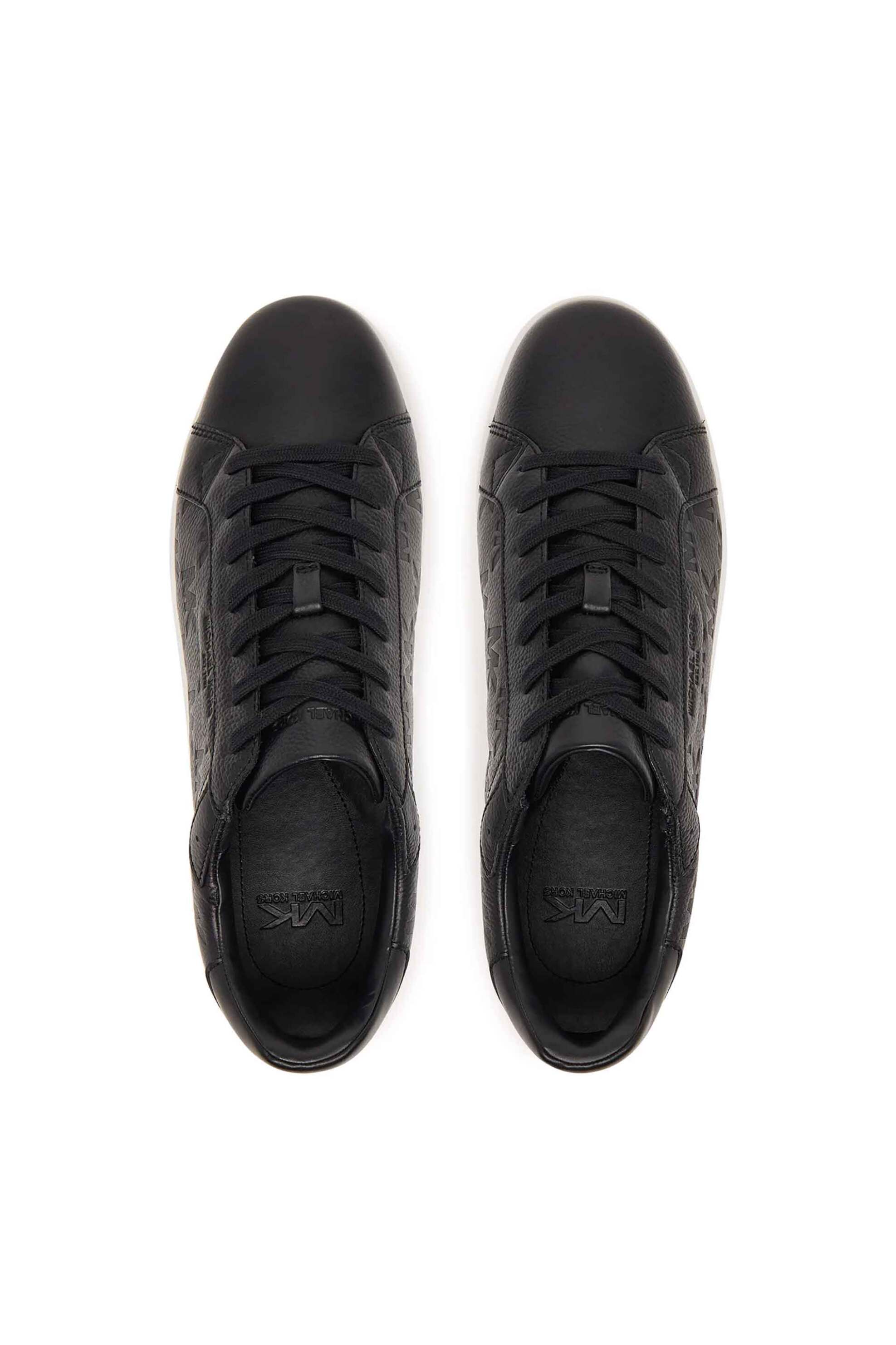 Michael Kors Ανδρικά Δερμάτινα Sneakers Keating - 42T6Kefs1L Μαύρο