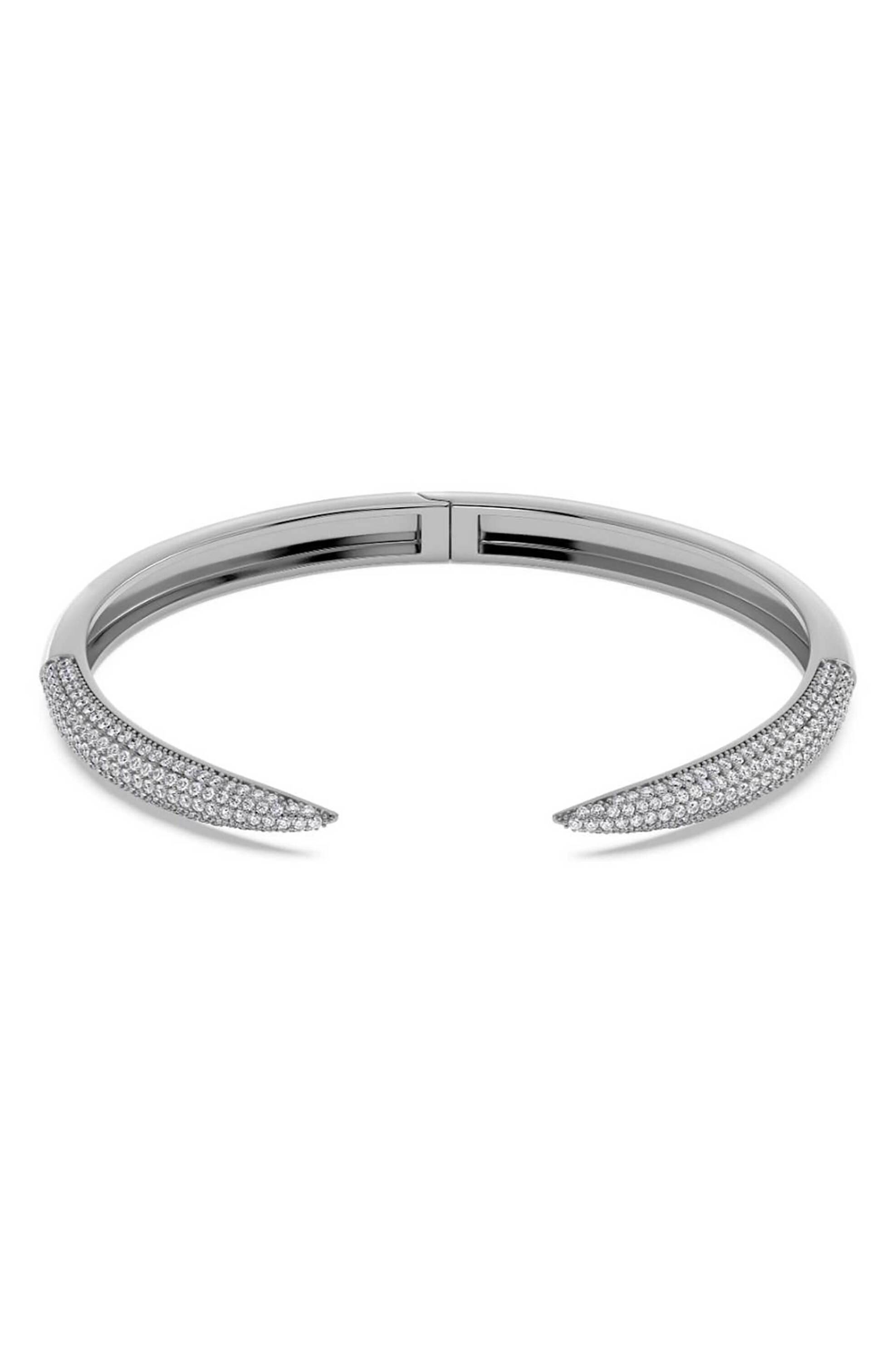 EDBLAD γυναικείο βραχιόλι χειροπέδα "Crest Pavé Bangle Silver" - 127617 φωτογραφία