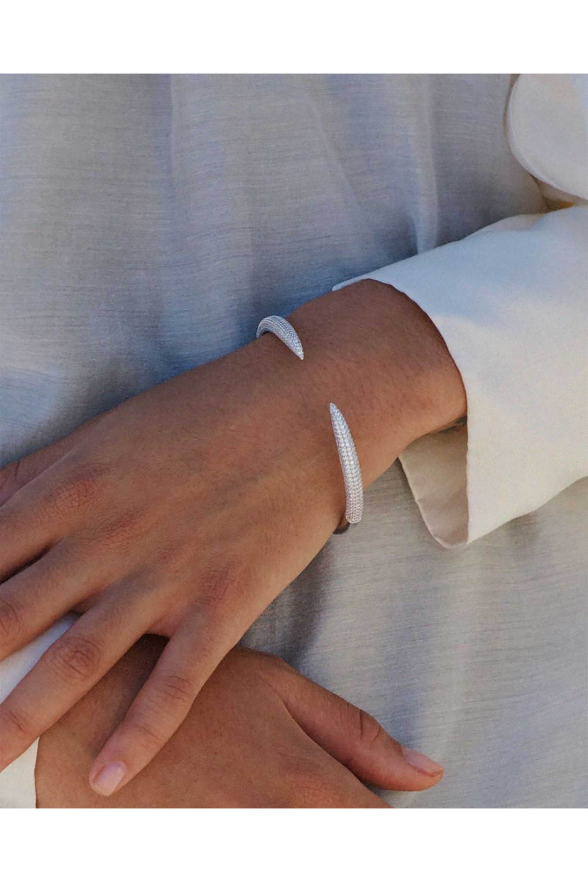 Edblad Γυναικείο Βραχιόλι Χειροπέδα Crest Pavé Bangle Silver - 127617