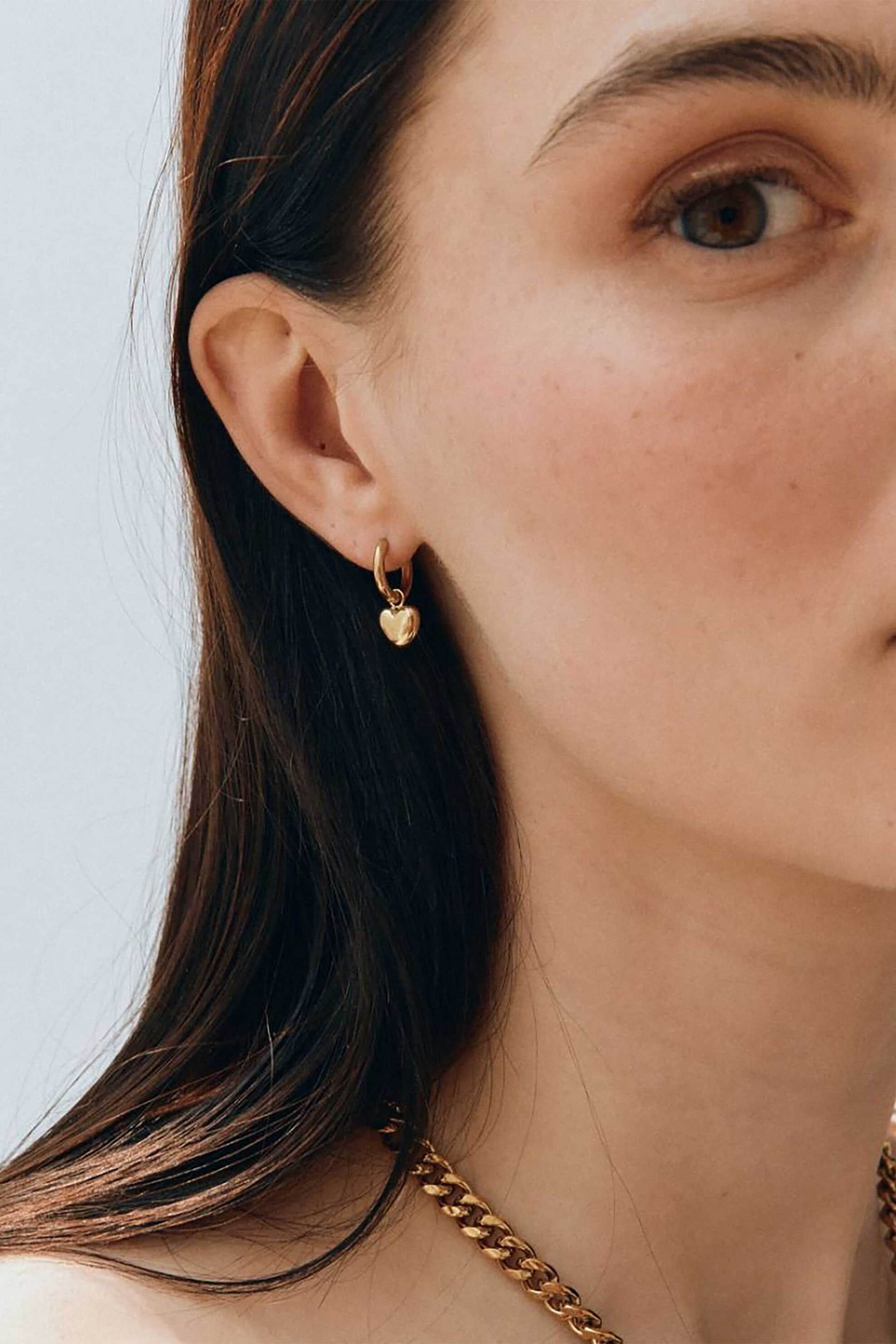 EDBLAD γυναικεία σκουλαρίκια "Barley Hoops Gold" - 127380 φωτογραφία