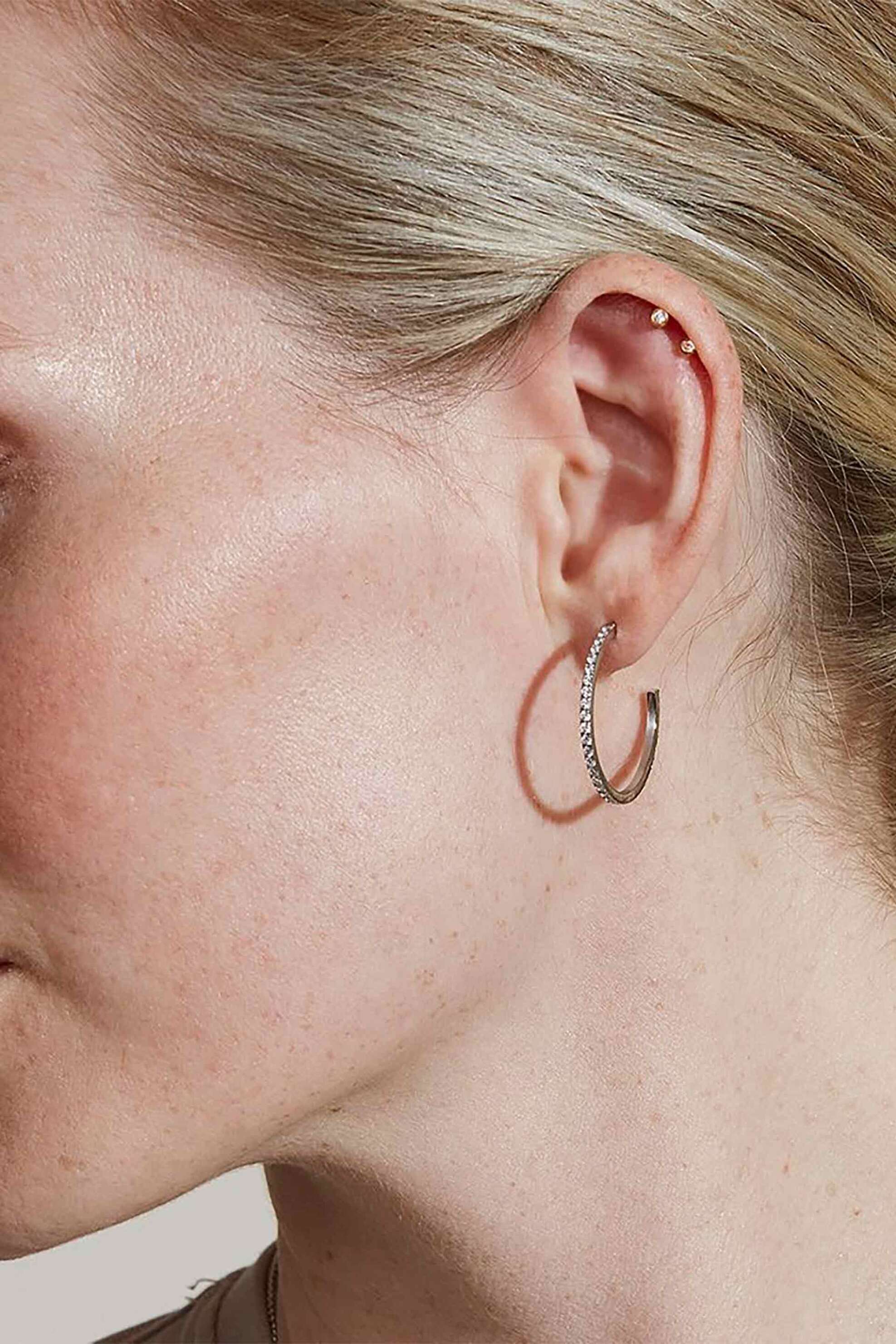 EDBLAD γυναικεία σκουλαρίκια κρίκοι "Glow Creoles Mini Steel" (L) - 124520 φωτογραφία