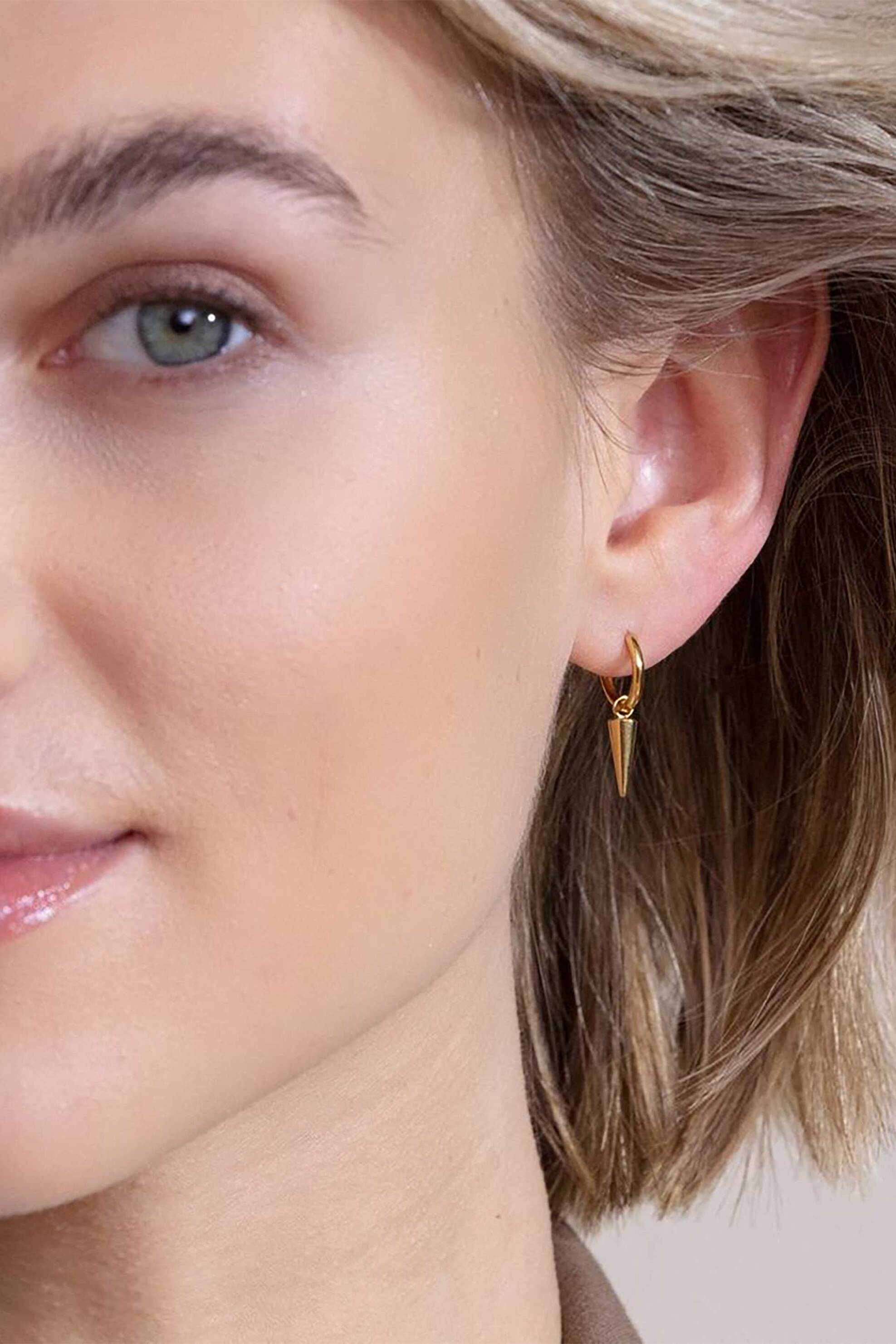 Edblad Γυναικεία Σκουλαρίκια Peak Hoops Mini Gold - 126248