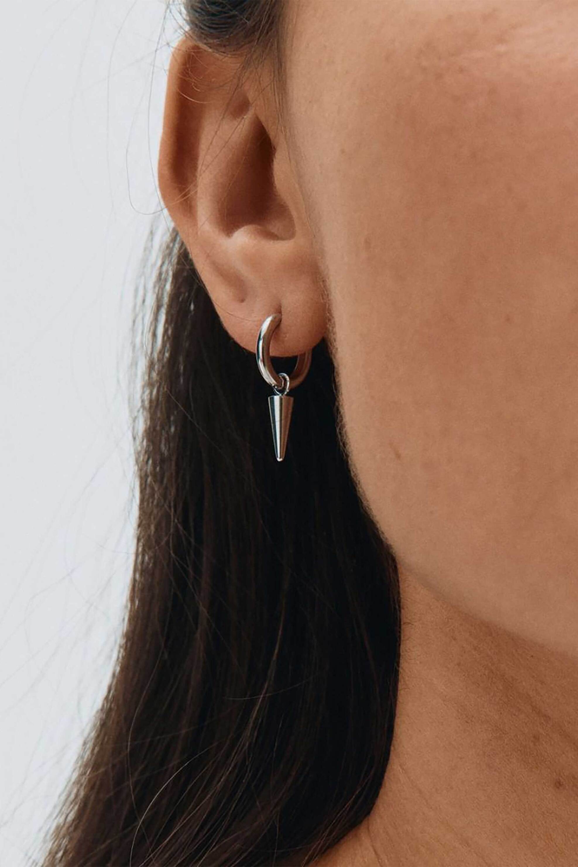 Edblad Γυναικεία Σκουλαρίκια Peak Hoops Mini Steel - 126249