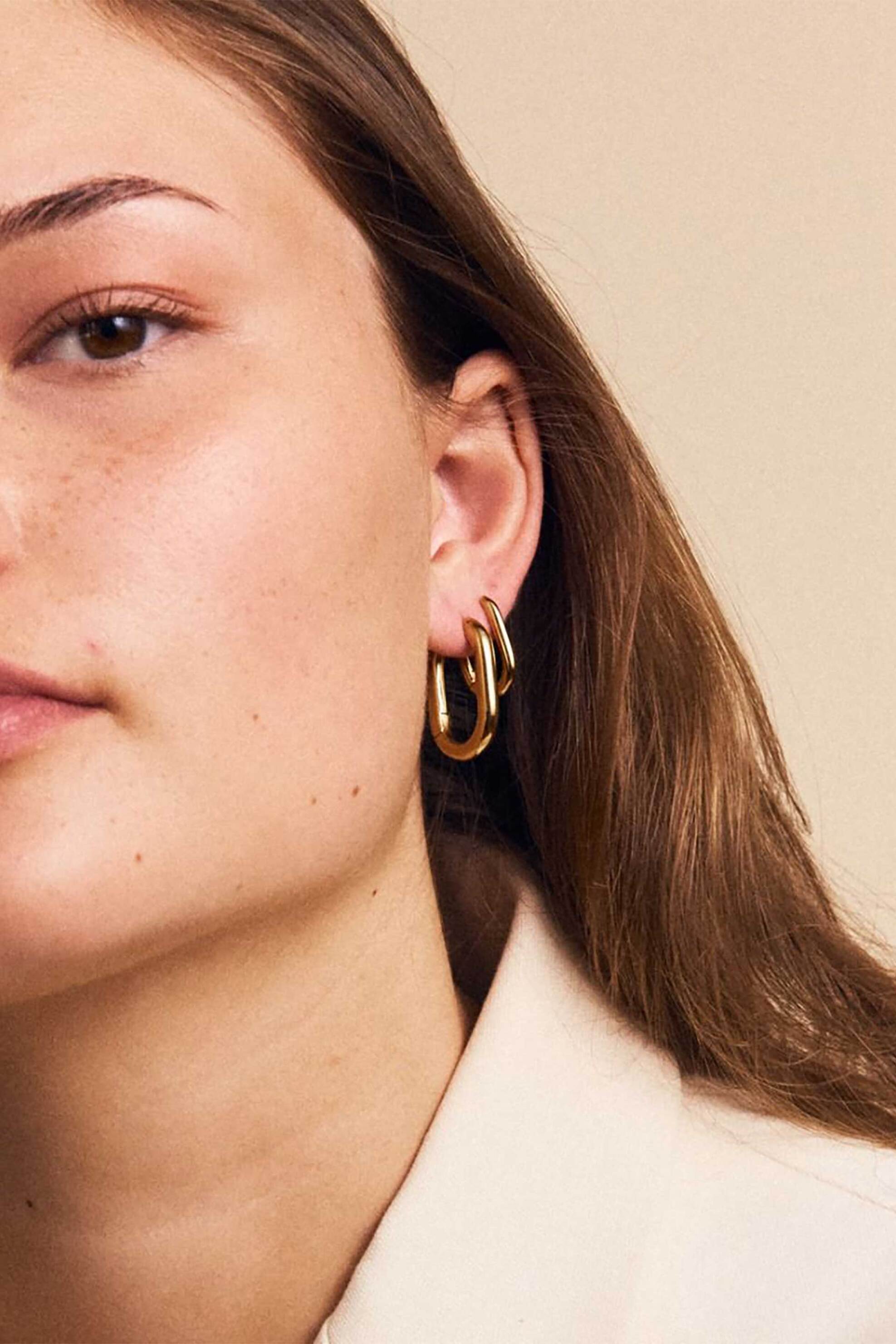 EDBLAD γυναικεία σκουλαρίκια "Modernist Hoops Gold" (S) - 127455 φωτογραφία