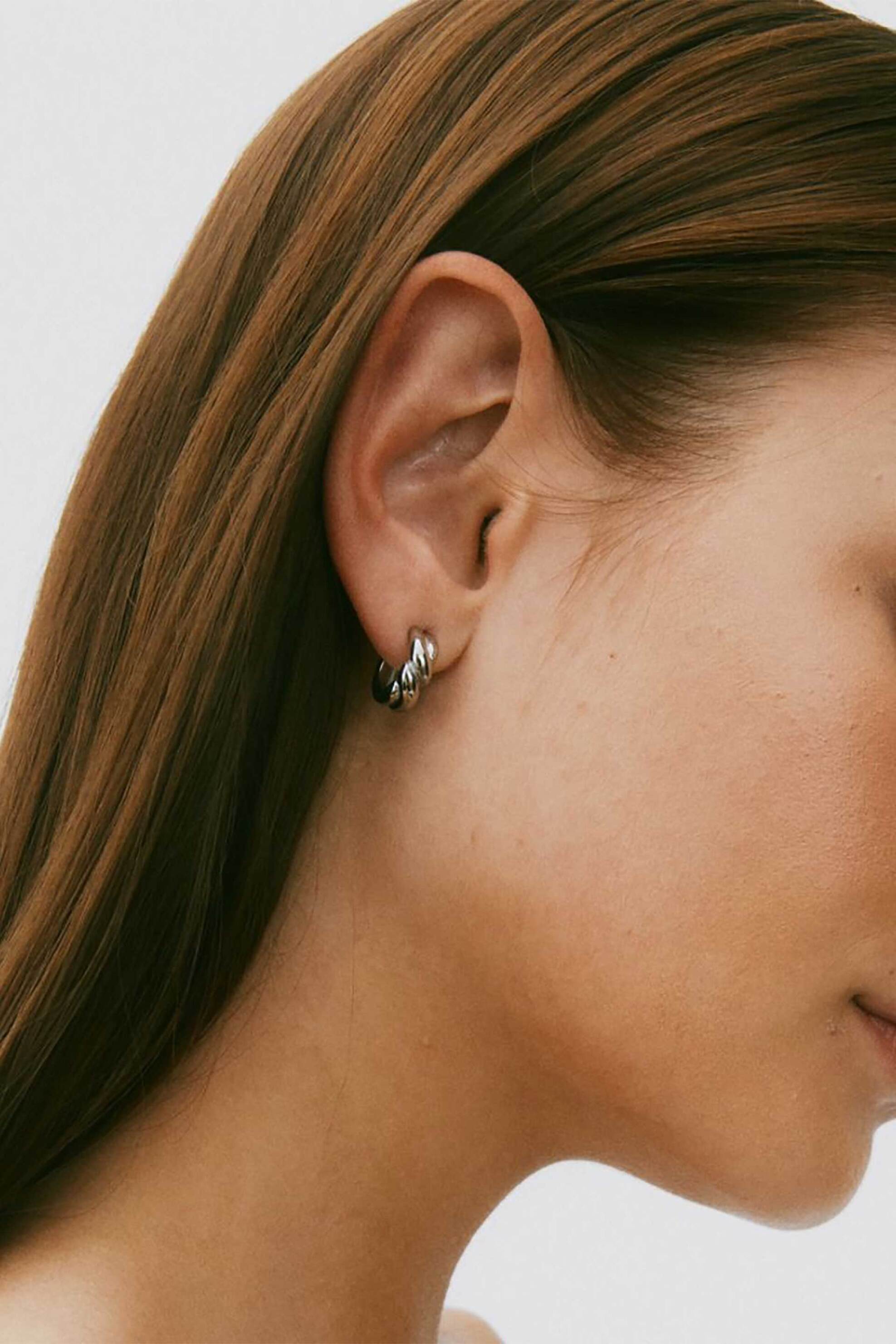 Edblad Γυναικεία Σκουλαρίκια Twist Hoops Steel S - 127938