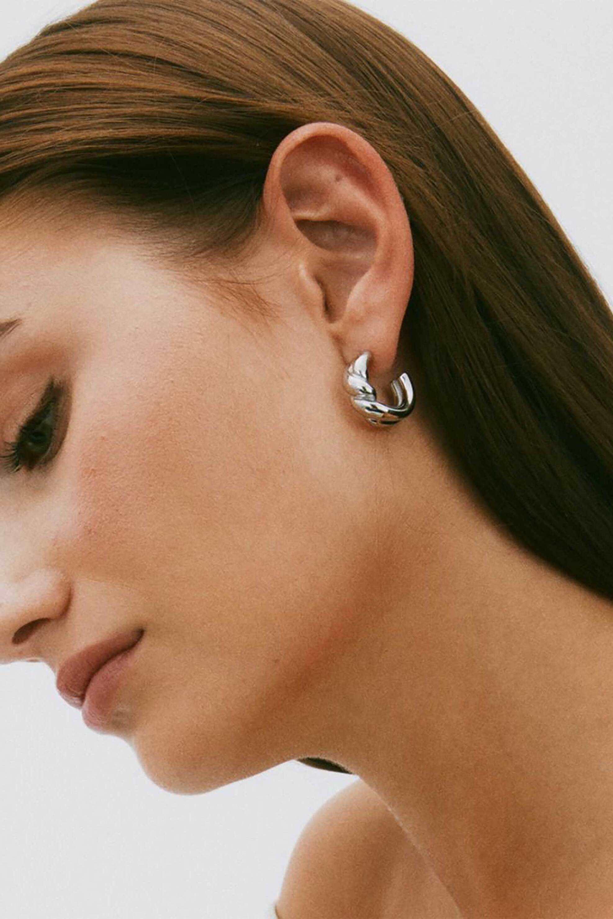 Edblad Γυναικεία Σκουλαρίκια Twist Hoops Steel L - 127940