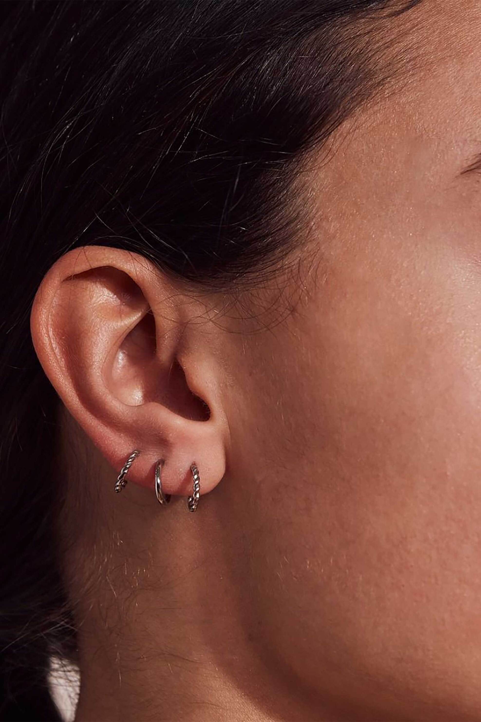 EDBLAD γυναικεία σκουλαρίκια "Creoles Steel" (2 ζευγάρια) - 123861 φωτογραφία