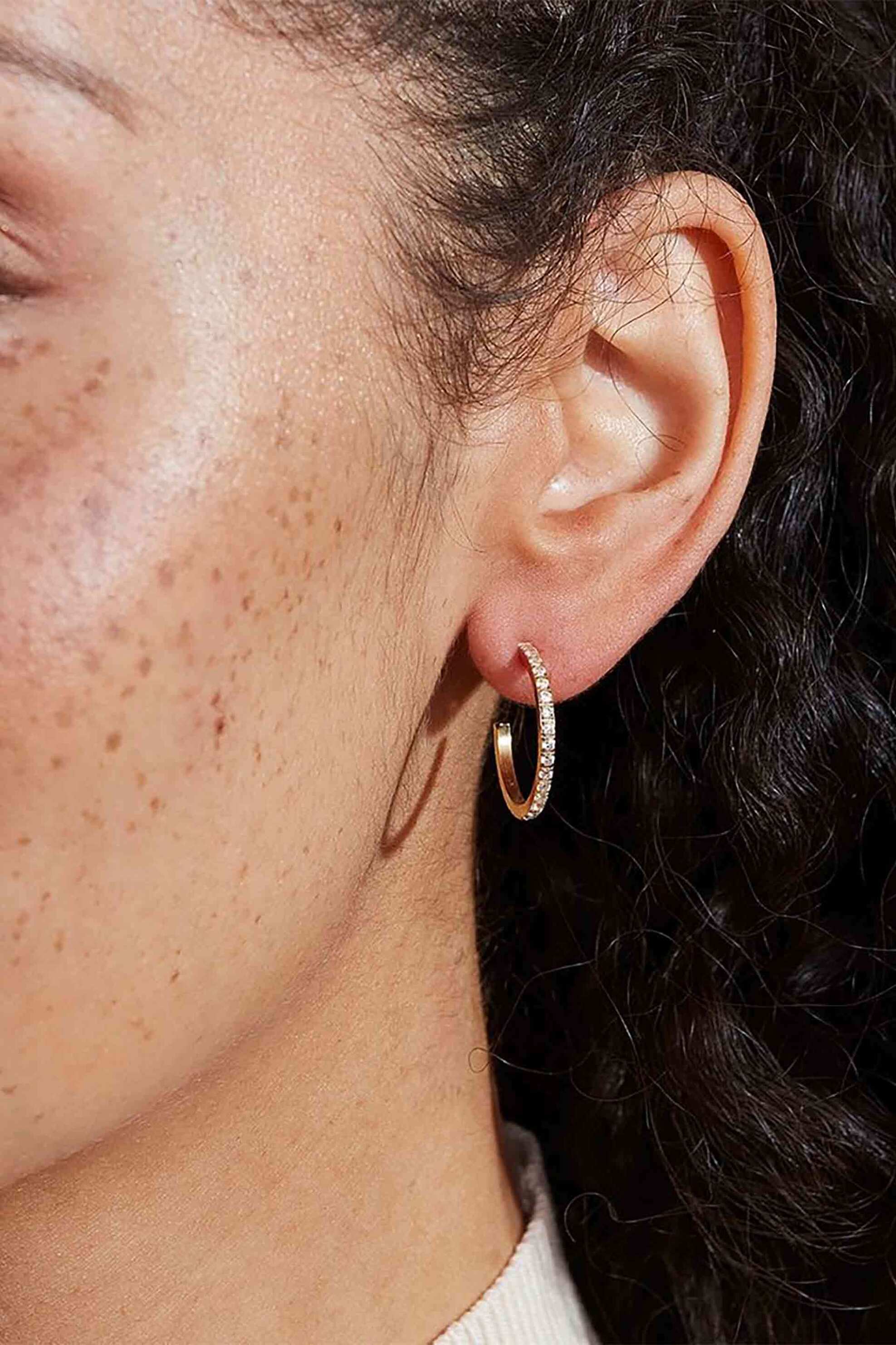 EDBLAD γυναικεία σκουλαρίκια κρίκοι "Glow Creoles Mini Gold" (M) - 124517 φωτογραφία