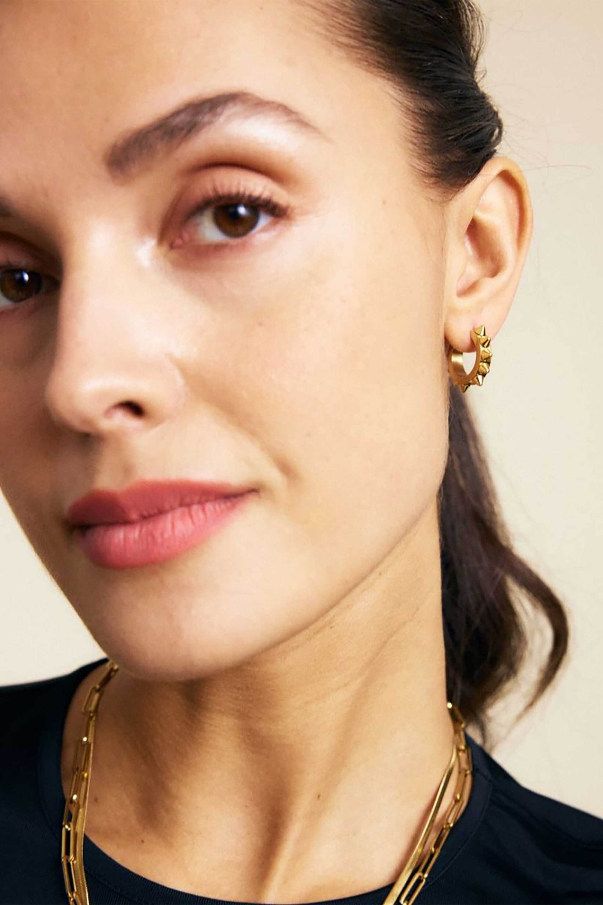 Edblad Γυναικεία Σκουλαρίκια Peak Hoops Icon Gold (L) - 127221