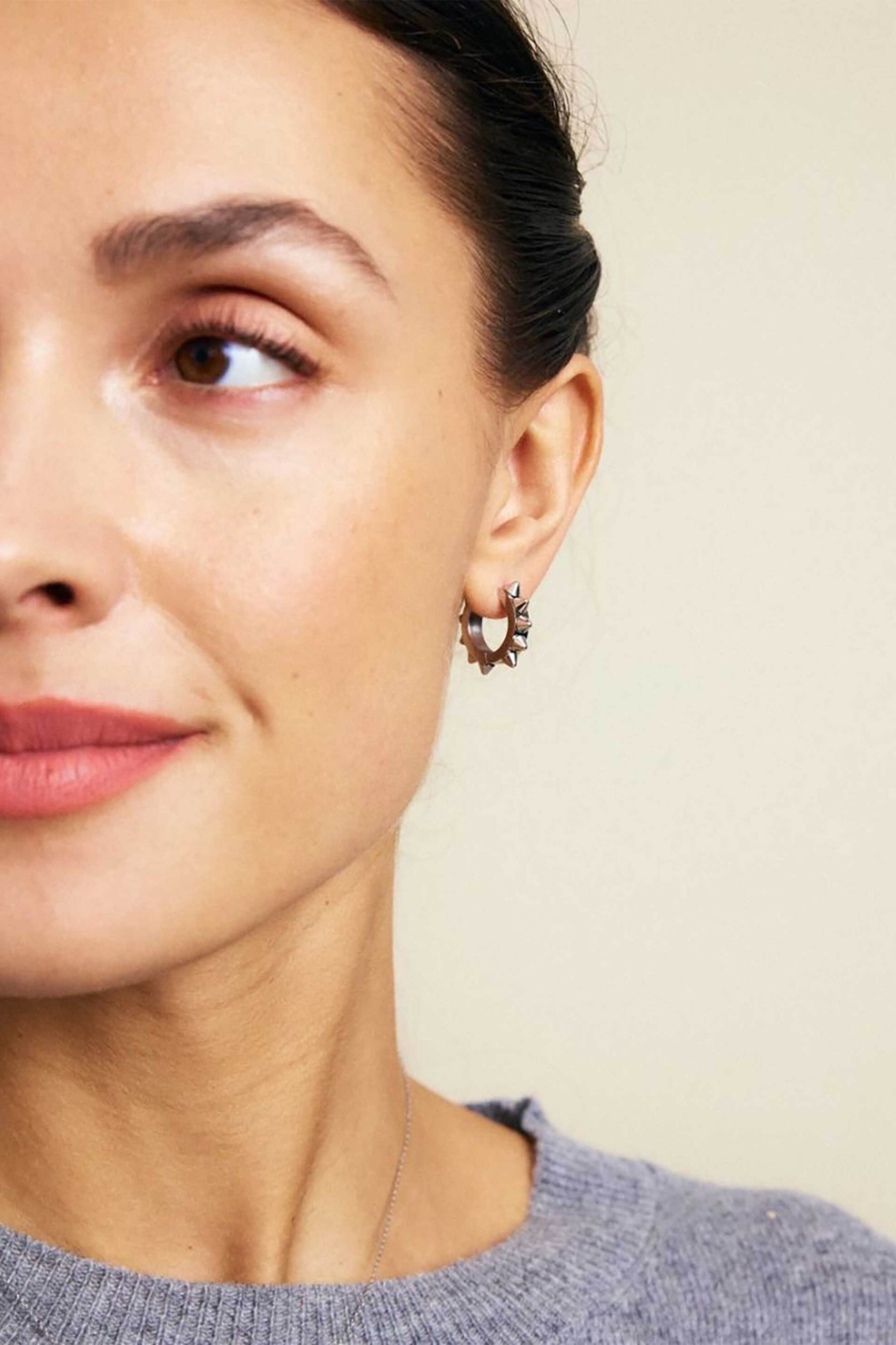 EDBLAD γυναικεία σκουλαρίκια "Peak Hoops Icon Steel" (L) - 127222 φωτογραφία