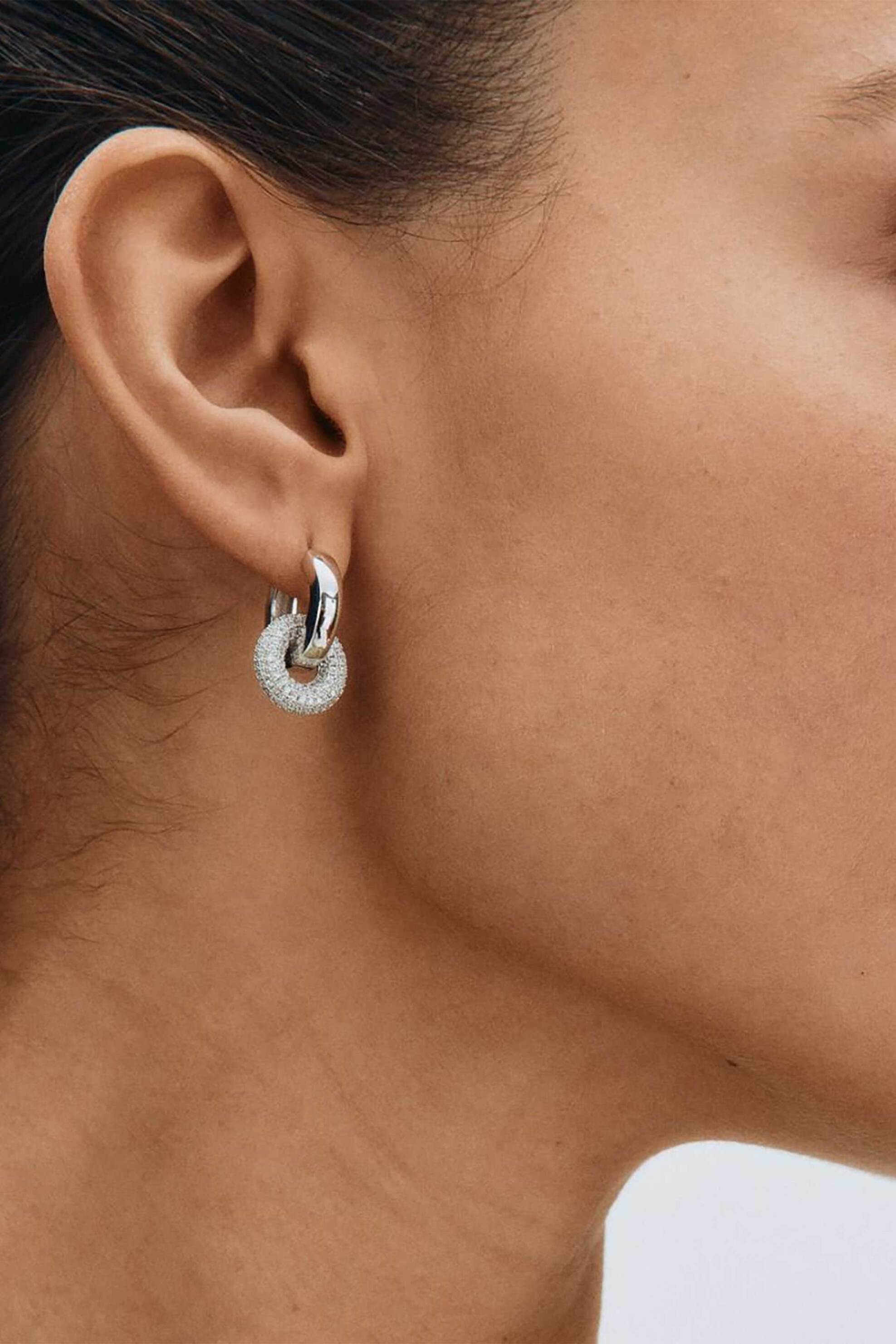 EDBLAD γυναικεία σκουλαρίκια "Eternal Pavé Silver" - 128080 φωτογραφία