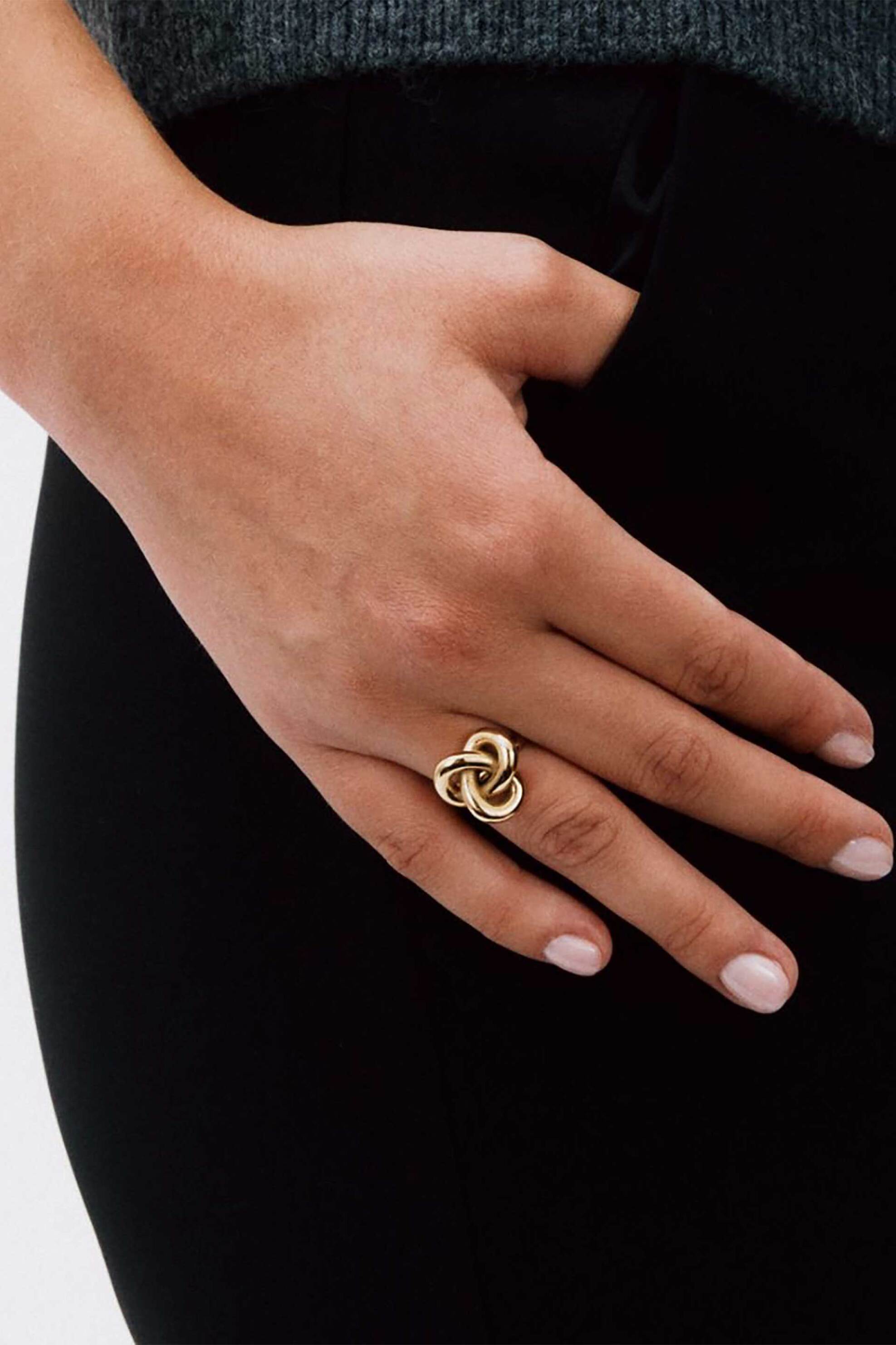 Edblad Γυναικείο Δαχτυλίδι Infinity Knot Gold M - 129867-M