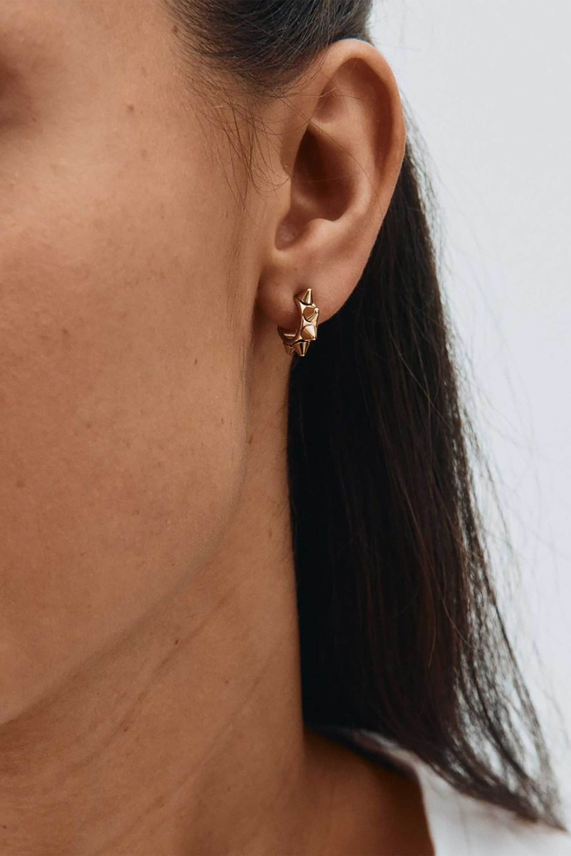 EDBLAD γυναικεία σκουλαρίκια "Peak Creoles Mini Gold" - 126250 φωτογραφία