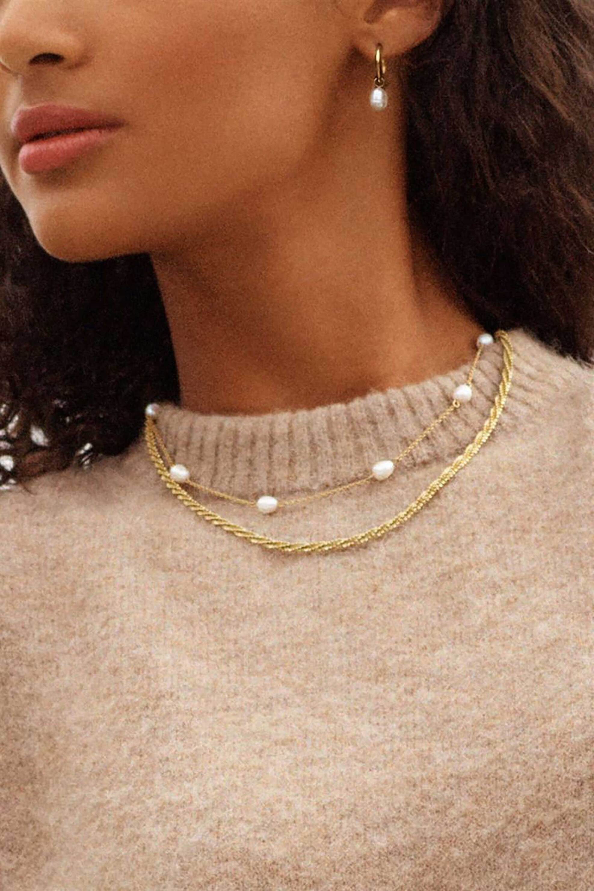 EDBLAD γυναικείο κολιέ "Perla Necklace Multi Gold" - 116650 φωτογραφία