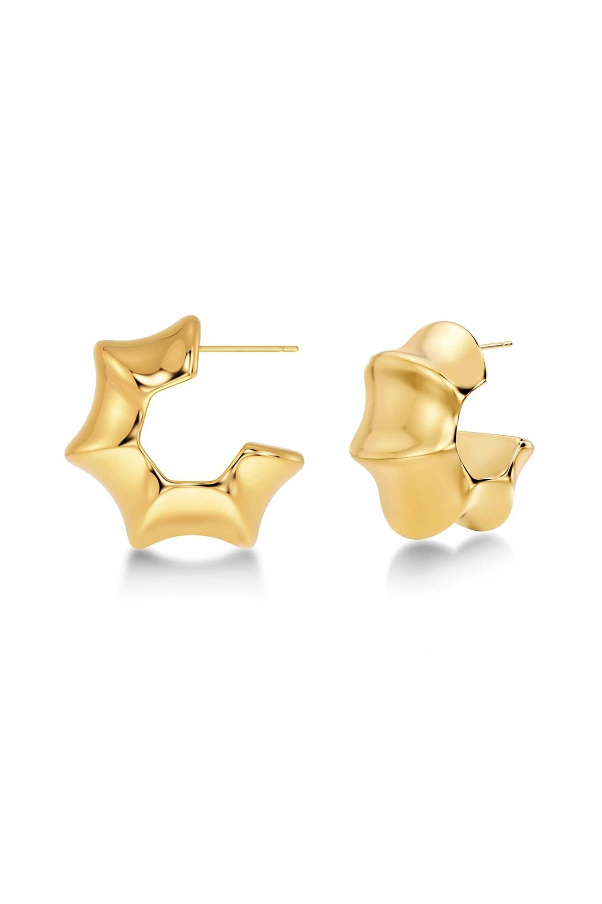 EDBLAD γυναικεία σκουλαρίκια "Cane Hoops Multi L Gold" - 129399