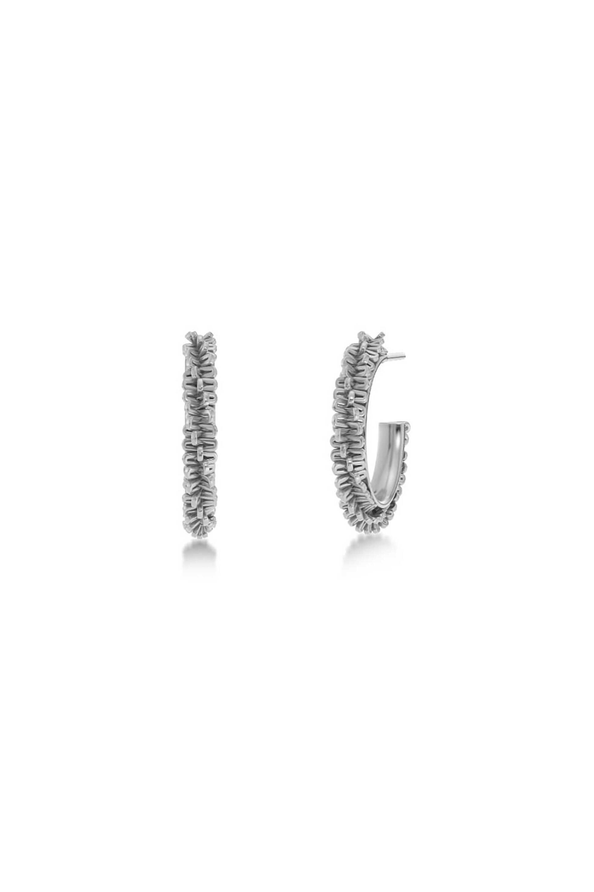 EDBLAD γυναικεία σκουλαρίκια κρίκοι "Tinsel Creoles S Steel" - 122927