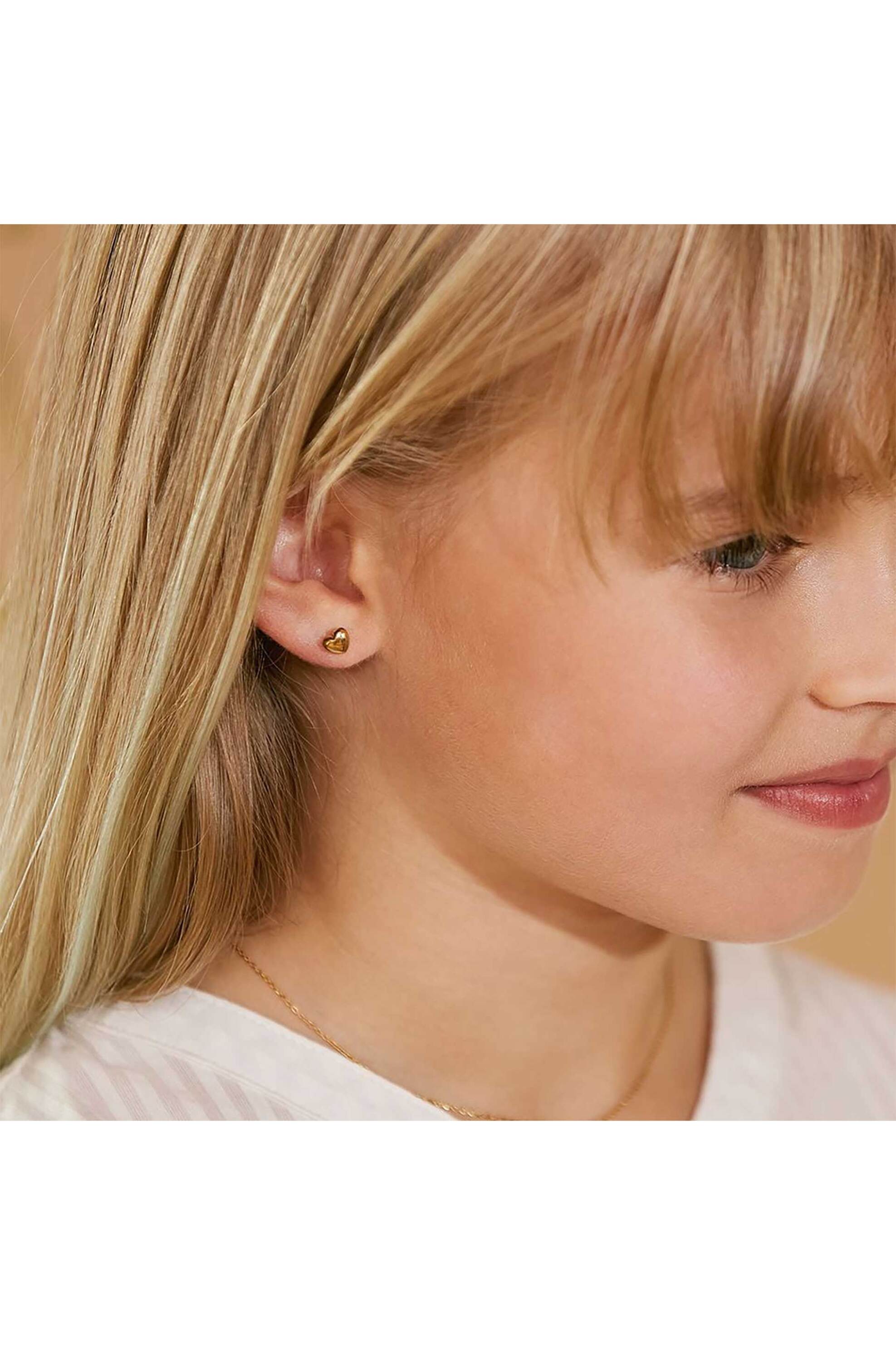 EDBLAD παιδικά σκουλαρίκια με καρδιές "Barley Studs Kids Gold" - 120081 φωτογραφία