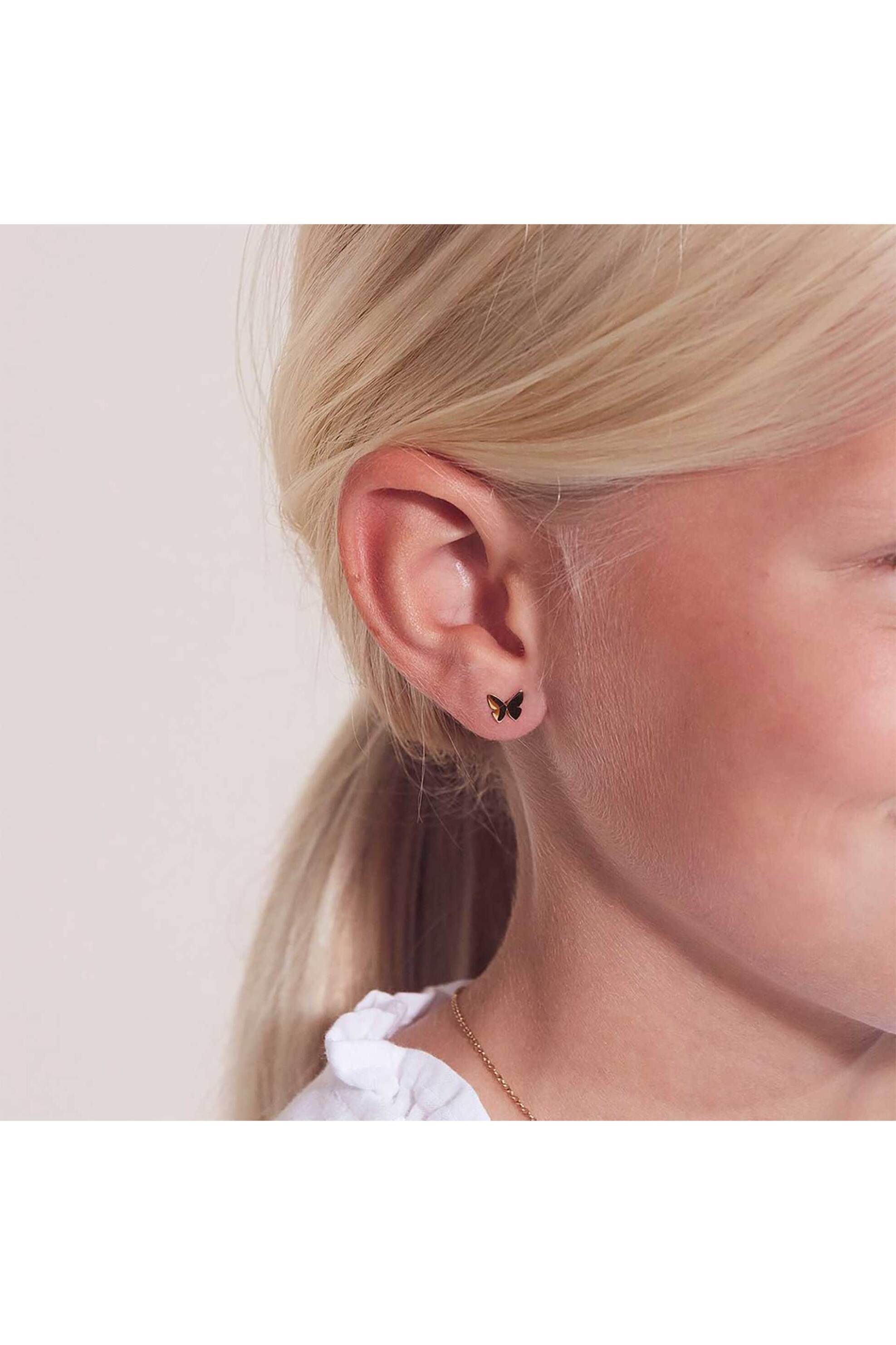 EDBLAD παιδικά σκουλαρίκια "Papillon Kids Gold" - 124084 φωτογραφία