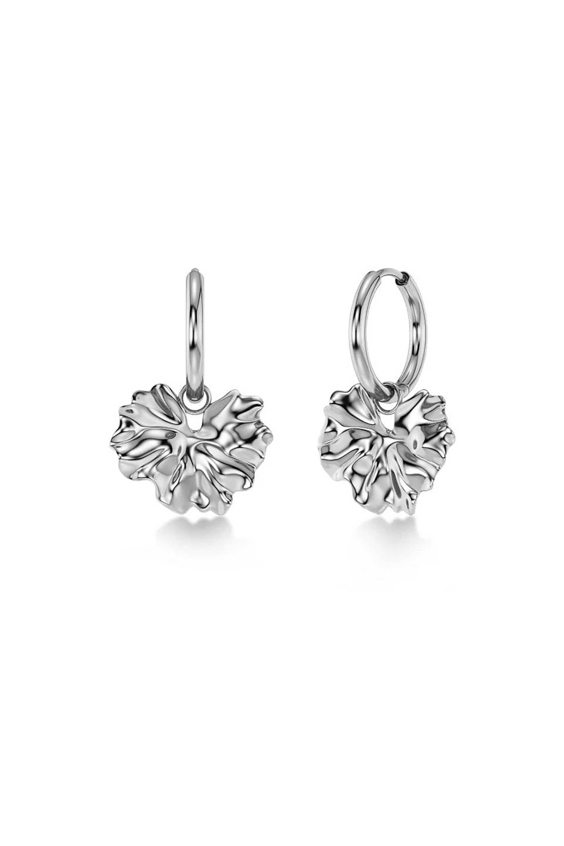 EDBLAD γυναικεία σκουλαρίκια "Gerana Hoops Silver" - 130246