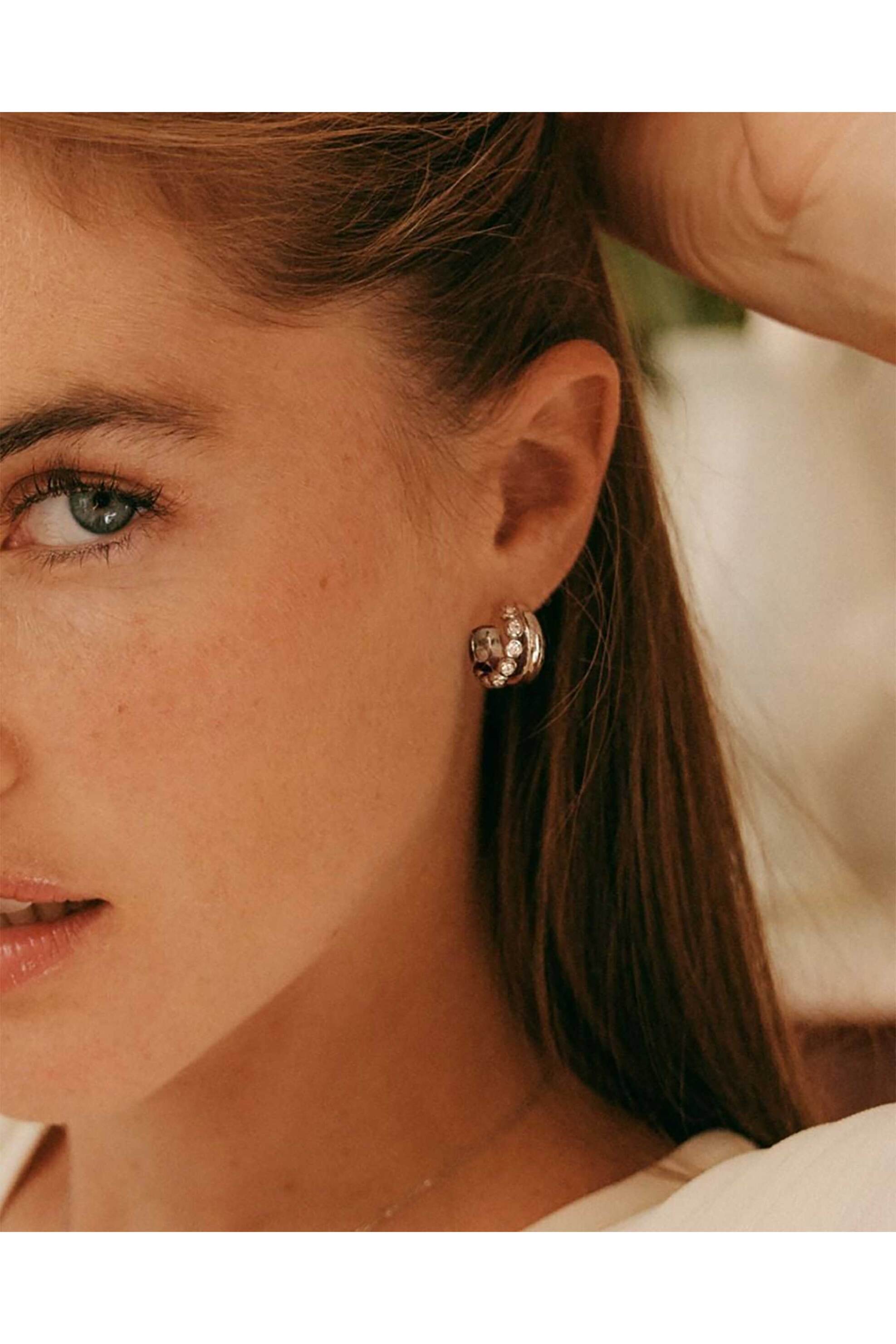 Edblad Γυναικεία Σκουλαρίκια Grace Hoops Silver L - 130258