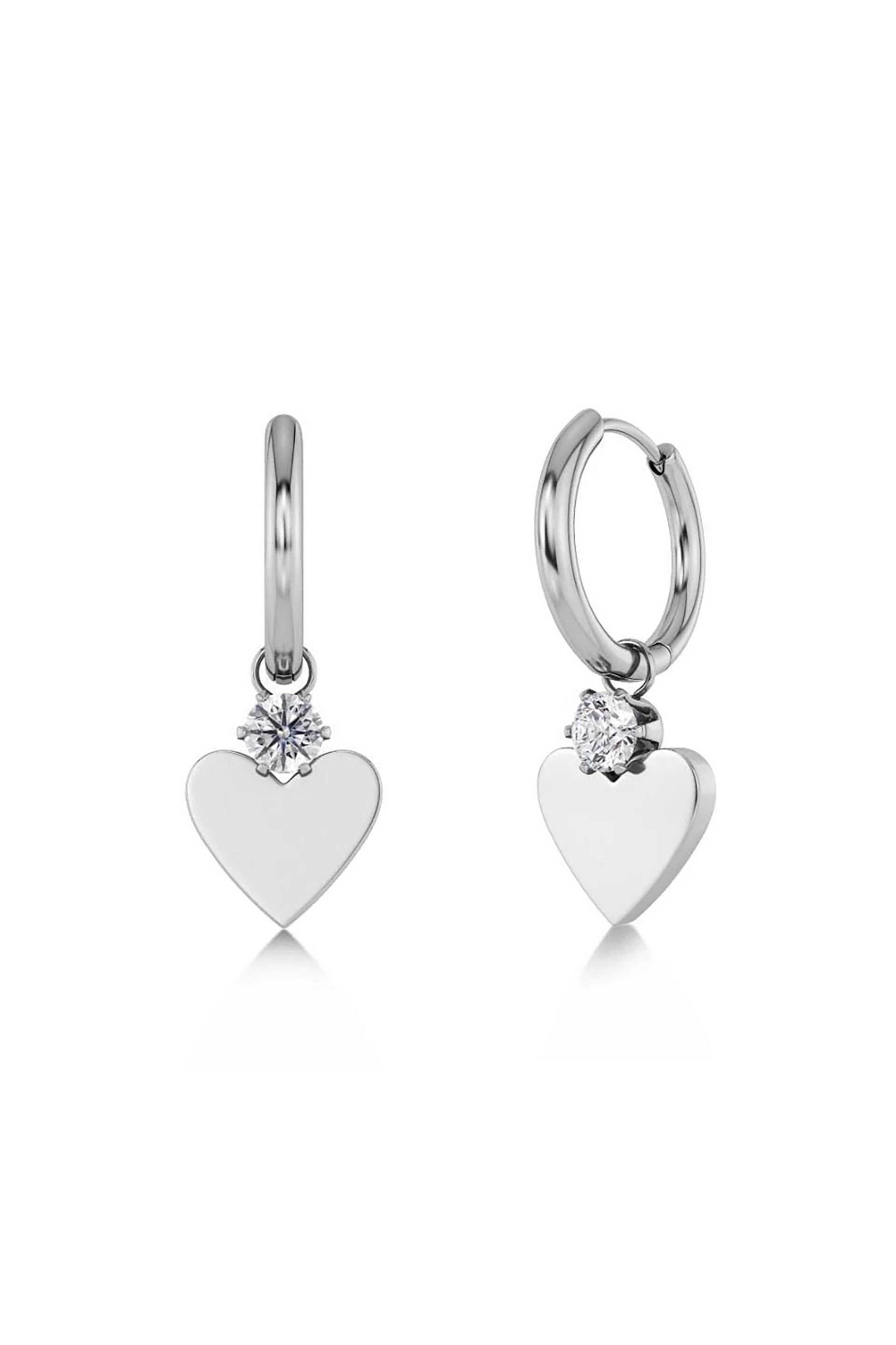 EDBLAD γυναικεία σκουλαρίκια "Love Spark Hoops Silver" - 130280