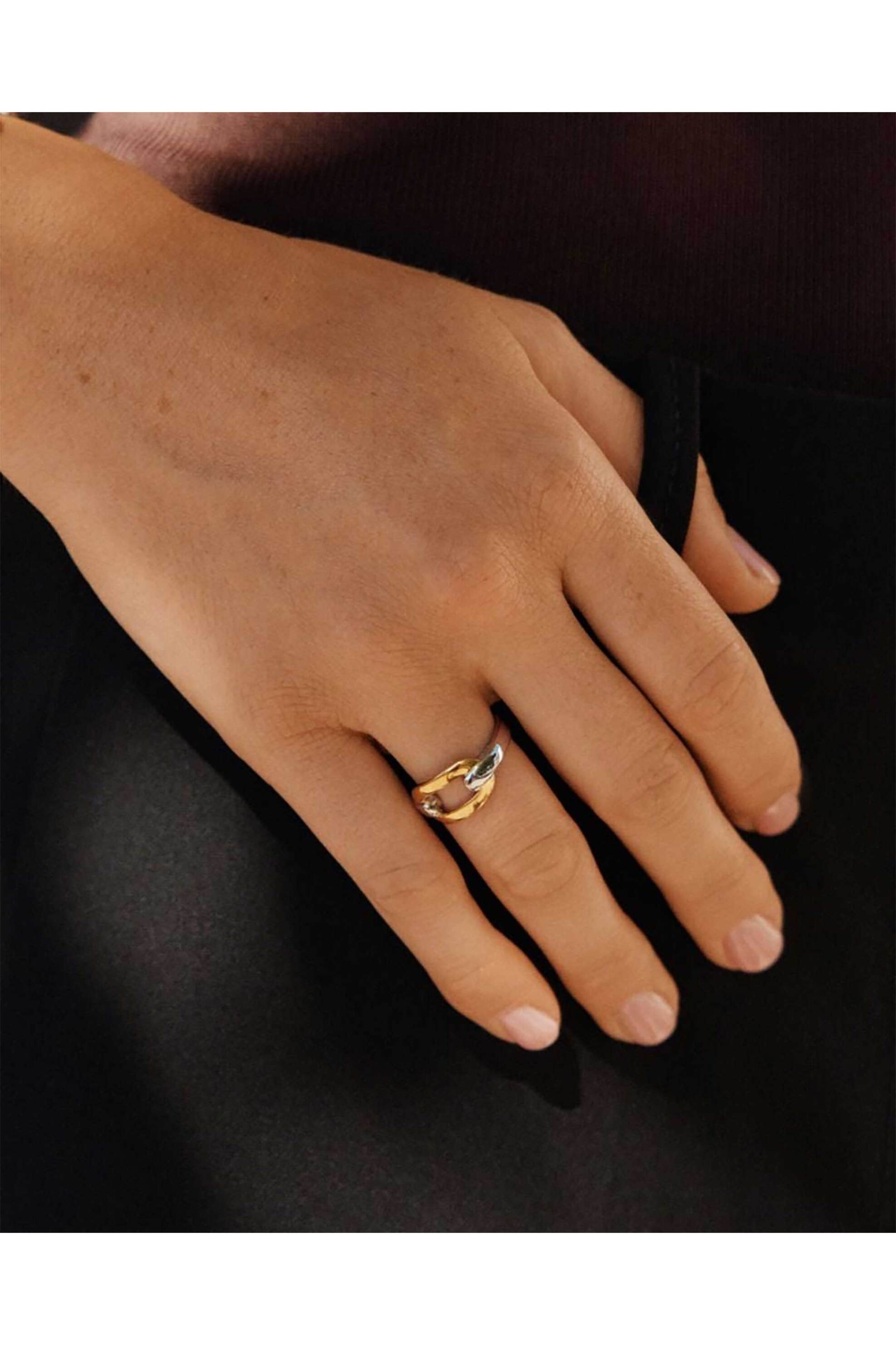 Edblad Γυναικείο Δαχτυλίδι Medley Ring Silver Gold L - 130301-L