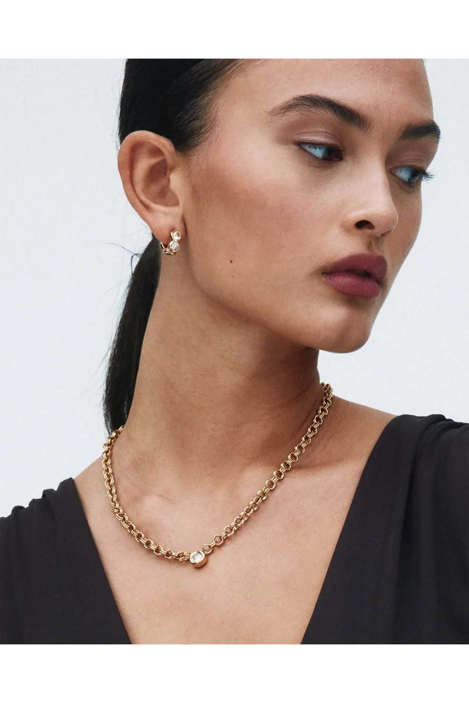 Edblad Γυναικεία Σκουλαρίκια Ocean Gem Hoops Gold - 130312