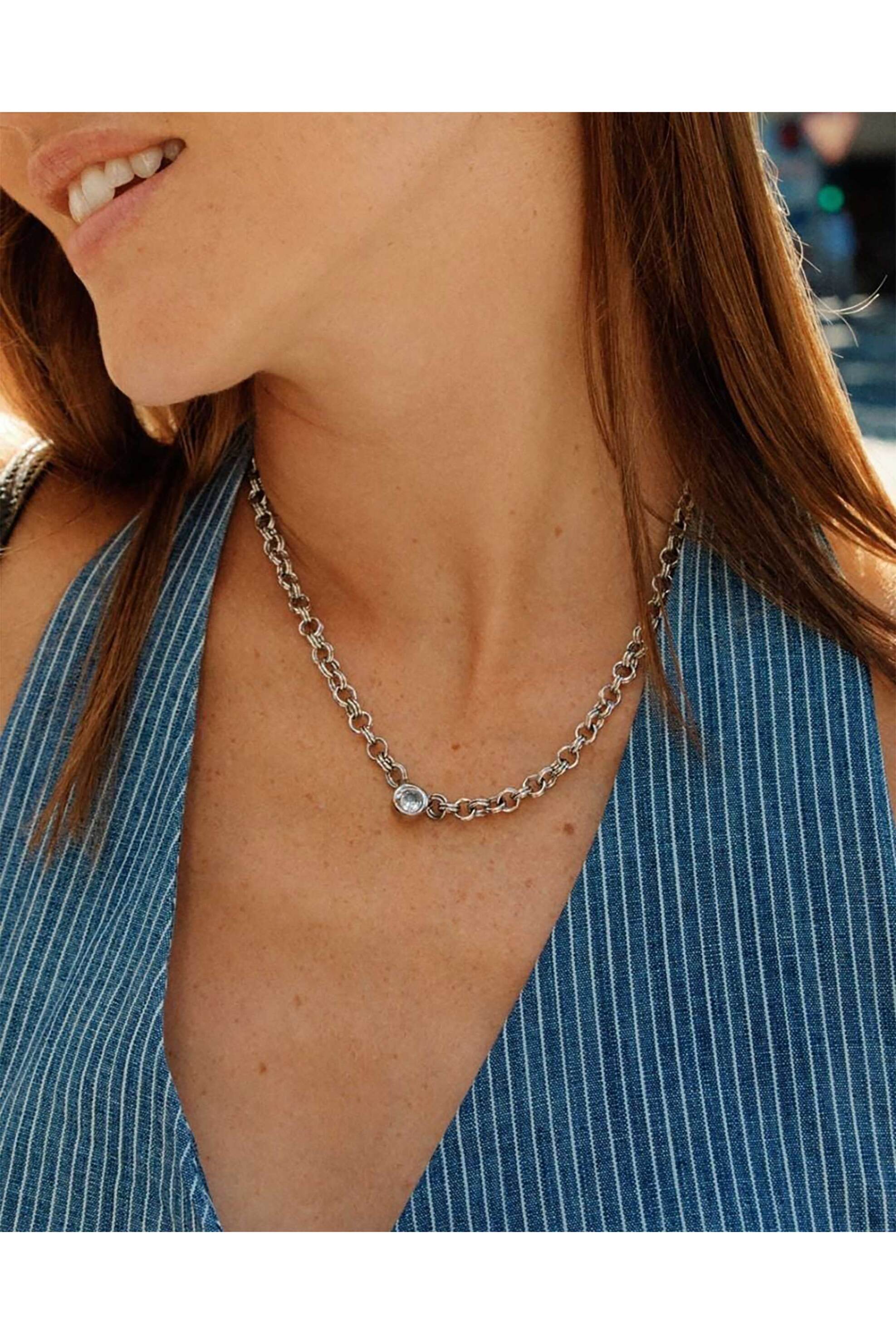 Edblad Γυναικείο Κολιέ Ocean Gem Silver L - 130317