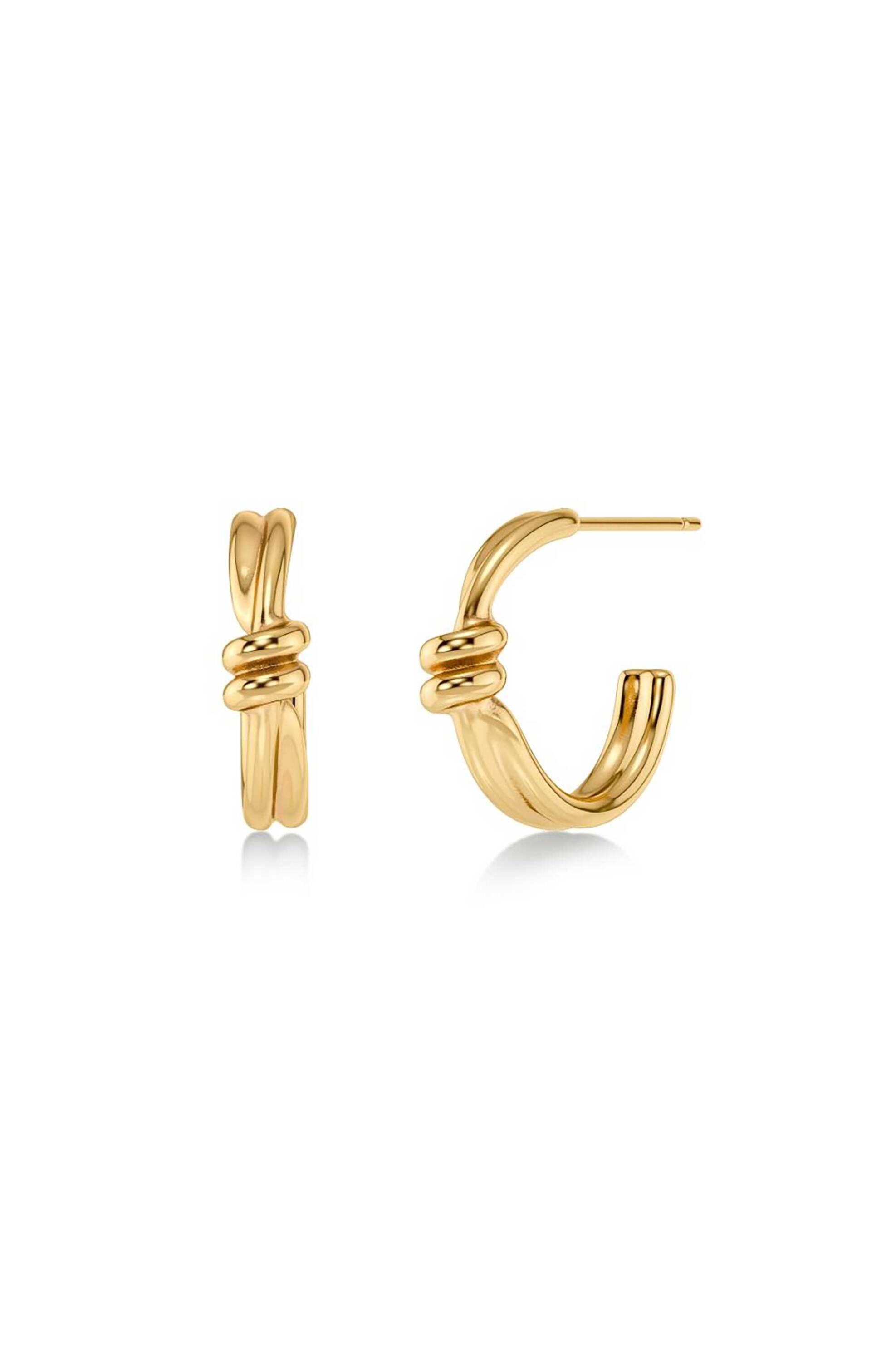 EDBLAD γυναικεία σκουλαρίκια "Swivel Hoops Gold" - 130330