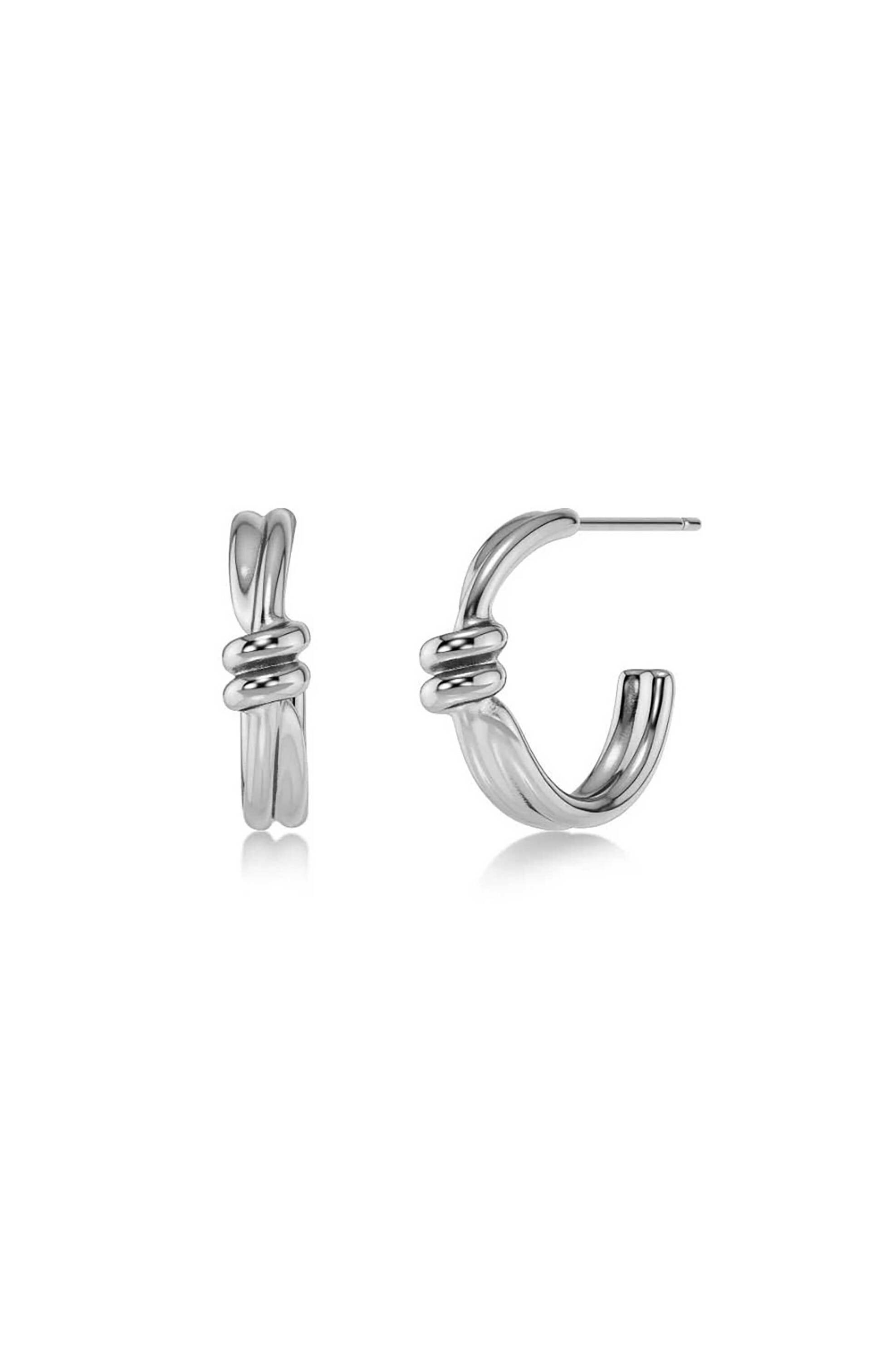 EDBLAD γυναικεία σκουλαρίκια "Swivel Hoops Silver" - 130331