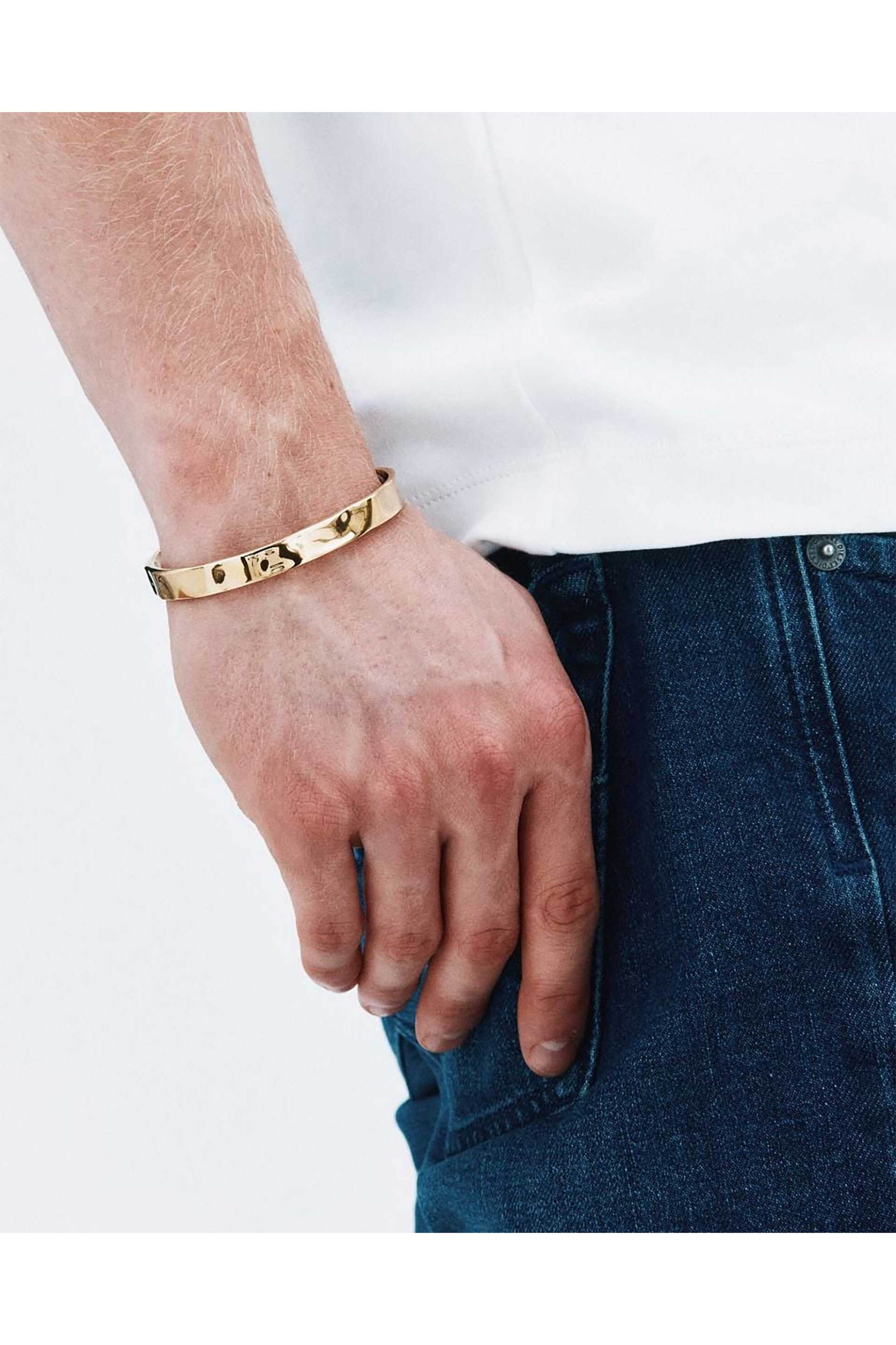 EDBLAD ανδρικό βραχιόλι "River Bangle Gold L" - 130352-L φωτογραφία