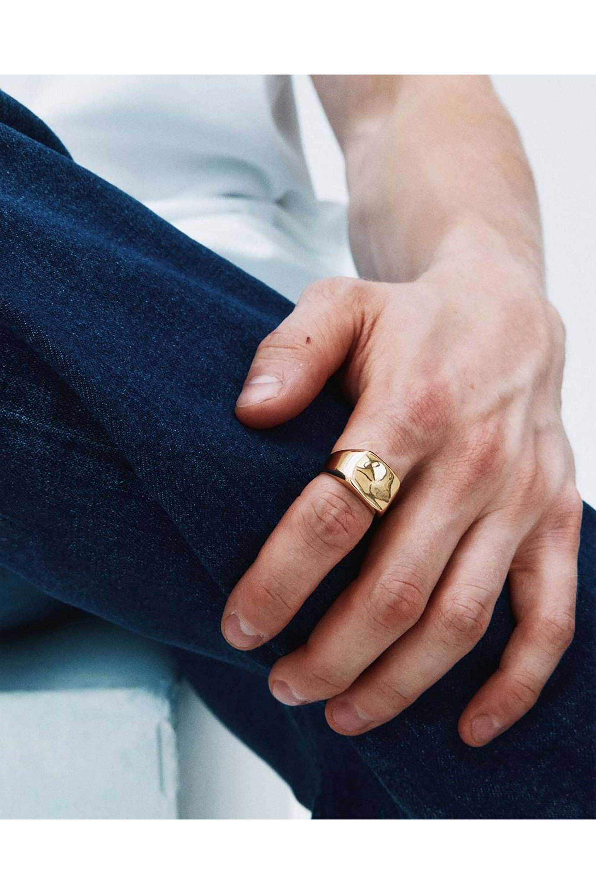 EDBLAD ανδρικό δαχτυλίδι "River Ring Gold M" - 130354-19 φωτογραφία