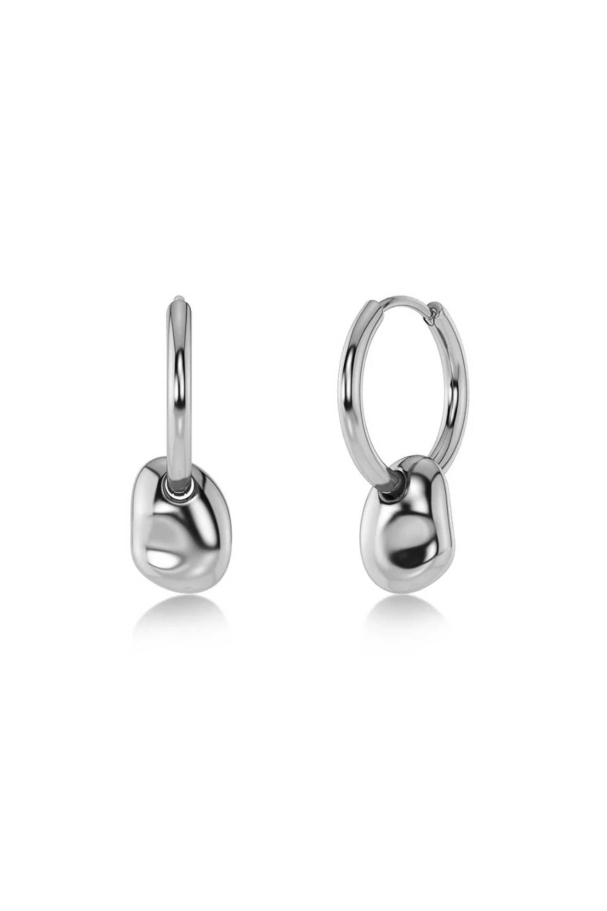 EDBLAD γυναικεία σκουλαρίκια "Leora Hoops Silver" - 130266