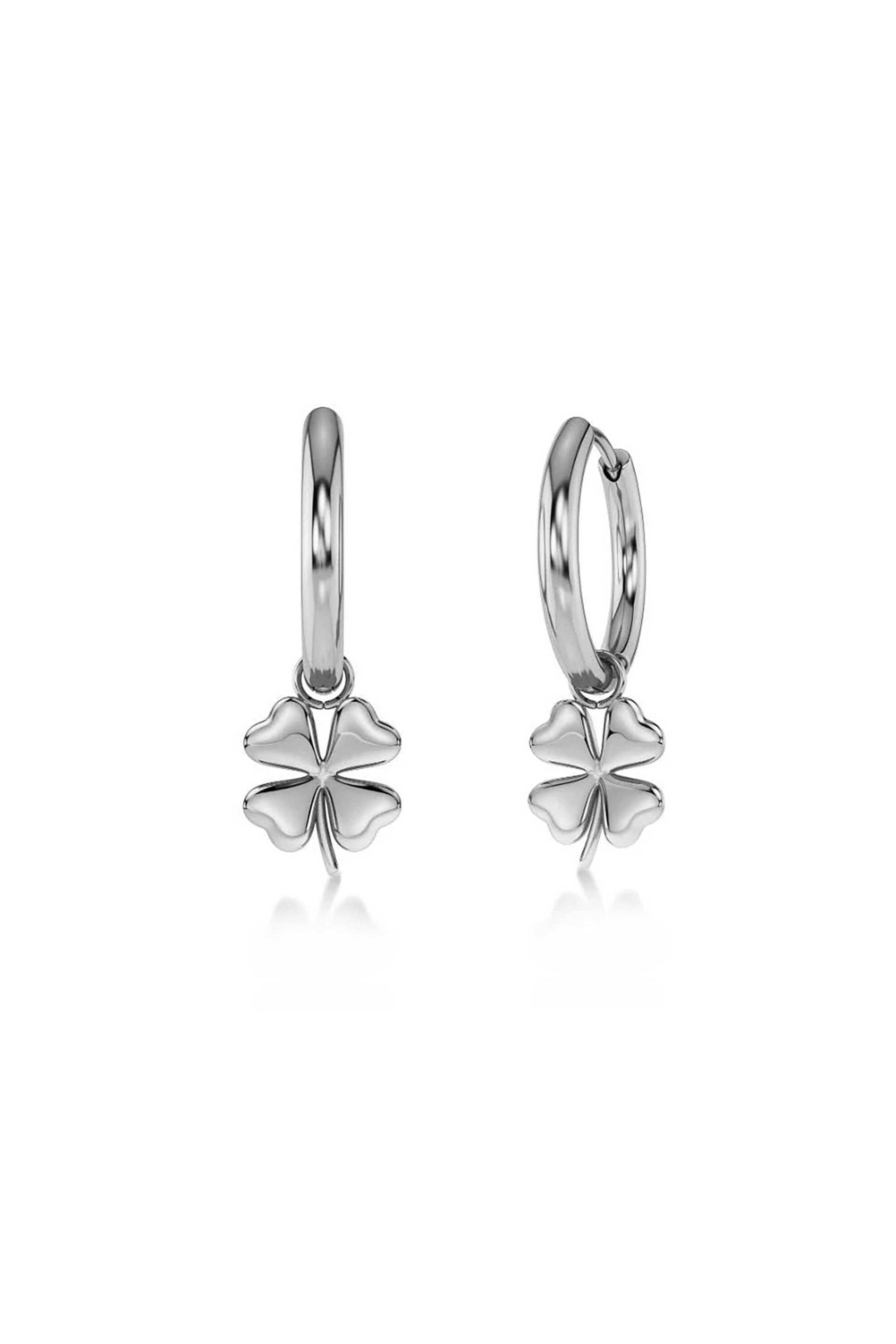 EDBLAD γυναικεία σκουλαρίκια "Lucky Mini Hoops Silver" - 130288