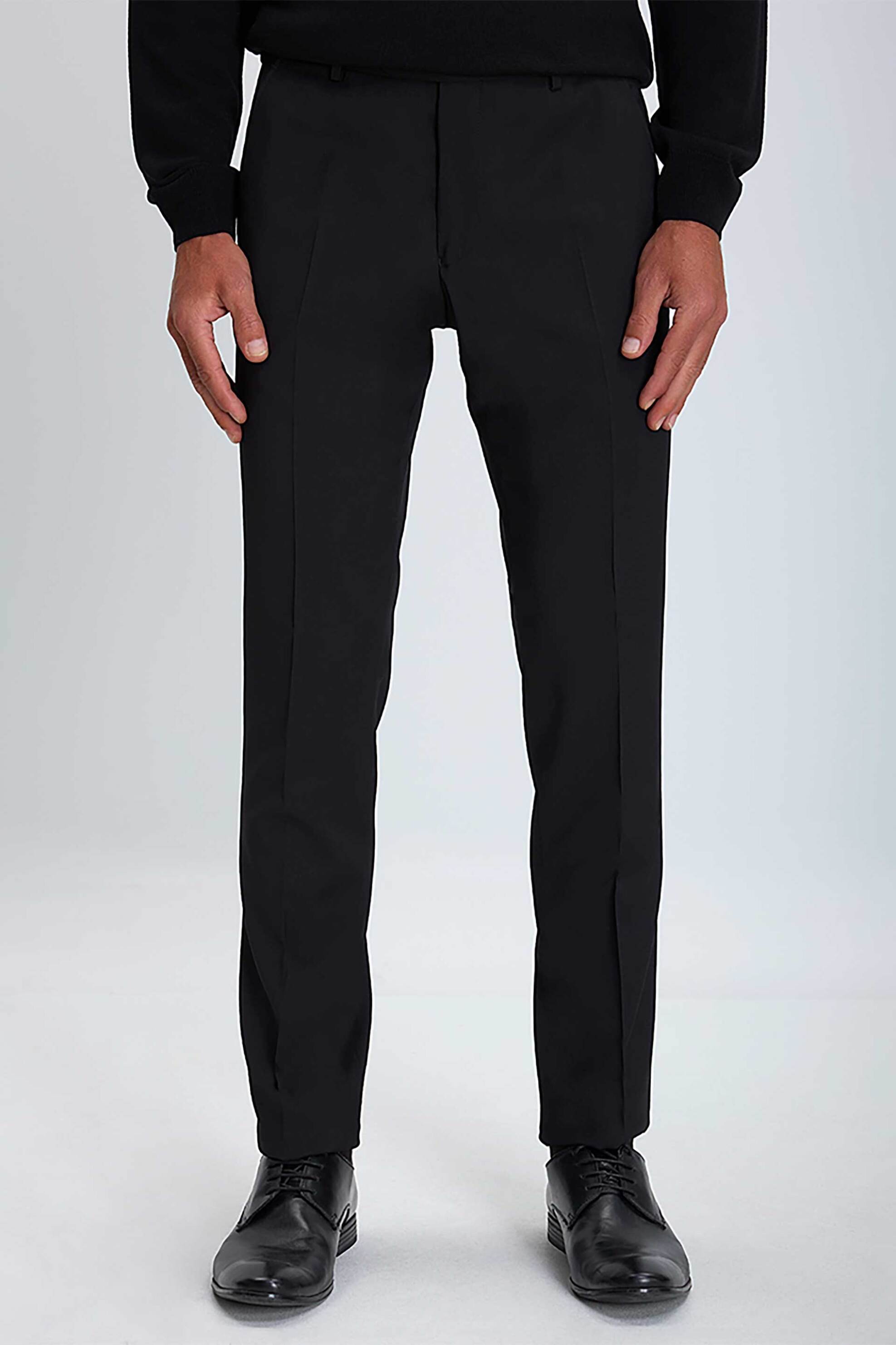 Vardas αδνρικό παντελόνι μονόχρωμο "Formal" Slim Fit - D105000511100101 Μαύρο φωτογραφία