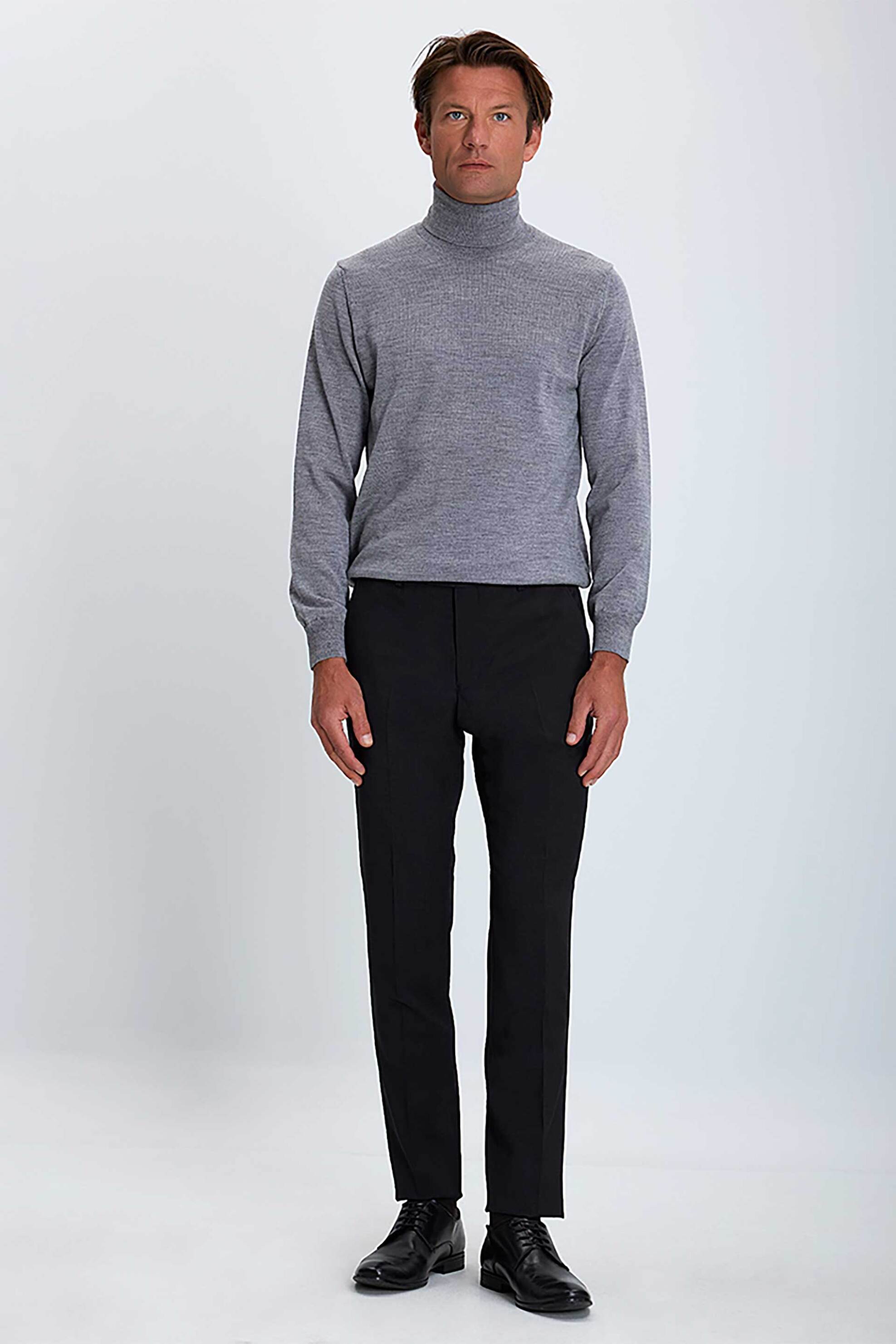 VARDAS Vardas αδνρικό παντελόνι μονόχρωμο "Formal" Slim Fit - D105000511405101 Γκρι Σκούρο