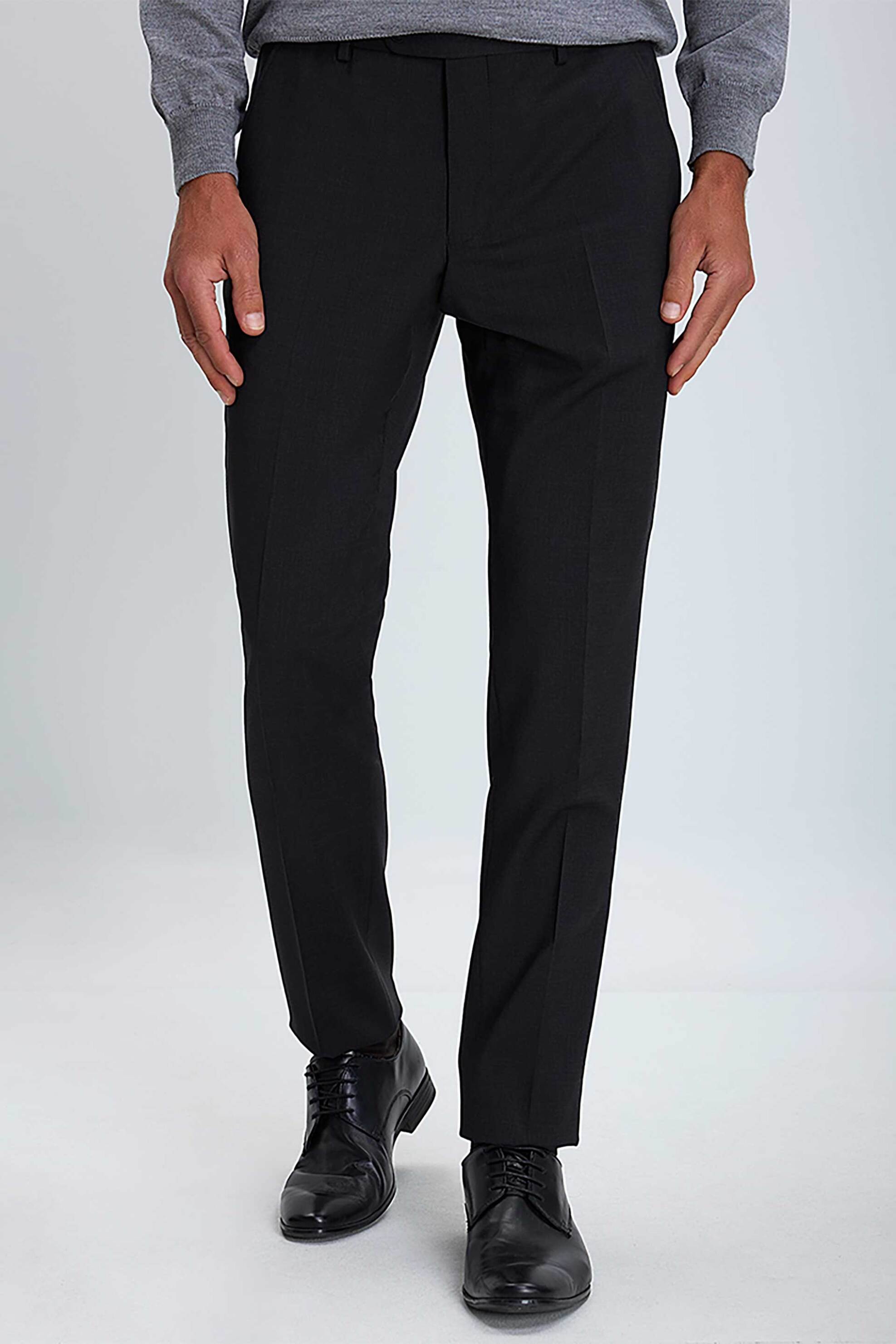 Vardas αδνρικό παντελόνι μονόχρωμο "Formal" Slim Fit - D105000511405101 Γκρι Σκούρο φωτογραφία