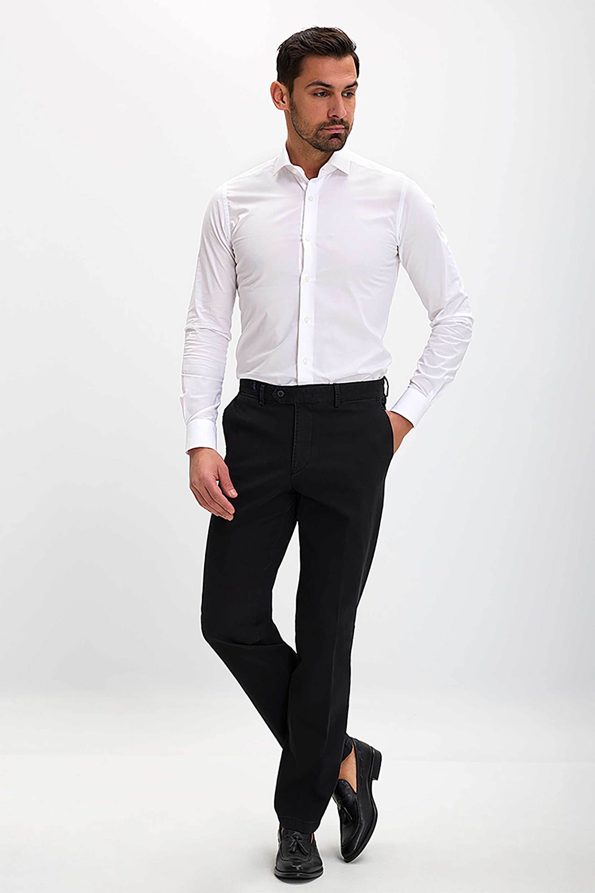 KAISER HOFF Kaiser Hoff ανδρικό παντελόνι chino Regular Fit - D124000631100100 Μαύρο
