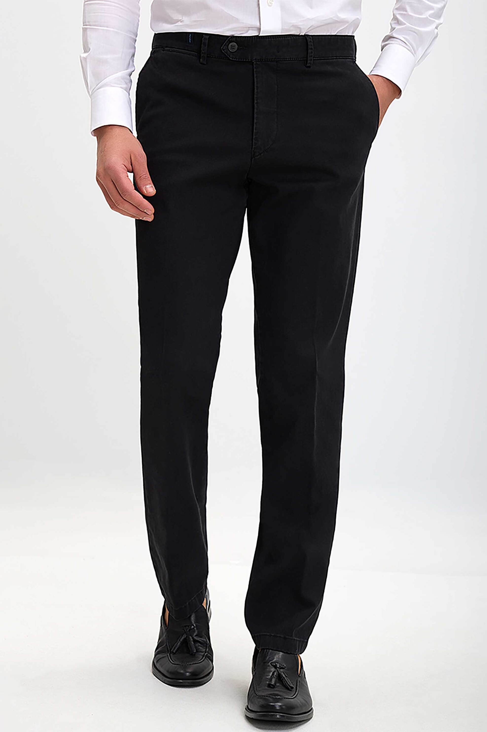 Kaiser Hoff ανδρικό παντελόνι chino Regular Fit - D124000631100100 Μαύρο φωτογραφία