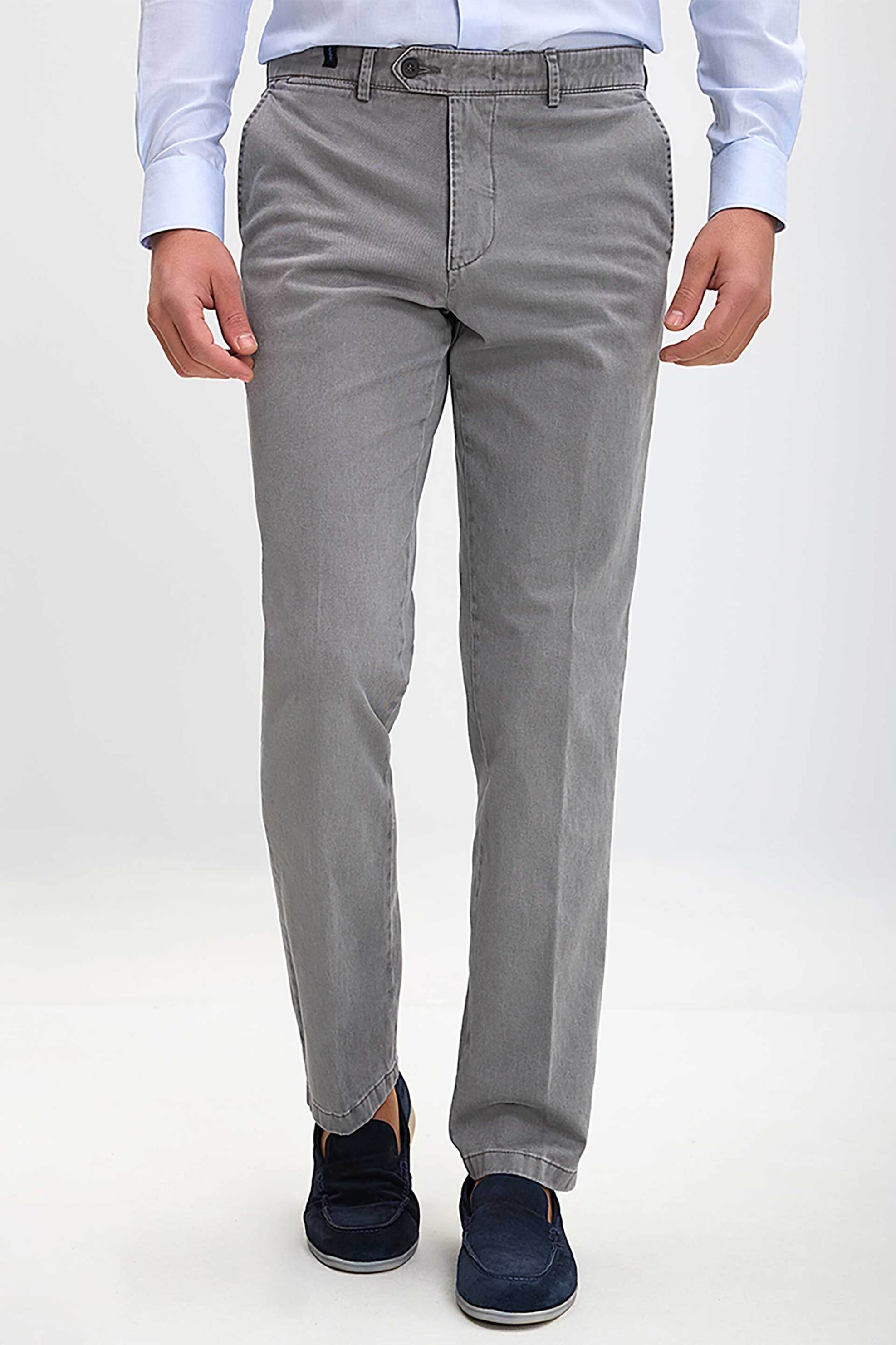 Kaiser Hoff ανδρικό παντελόνι chino Regular Fit - D124000641402100 Γκρι φωτογραφία