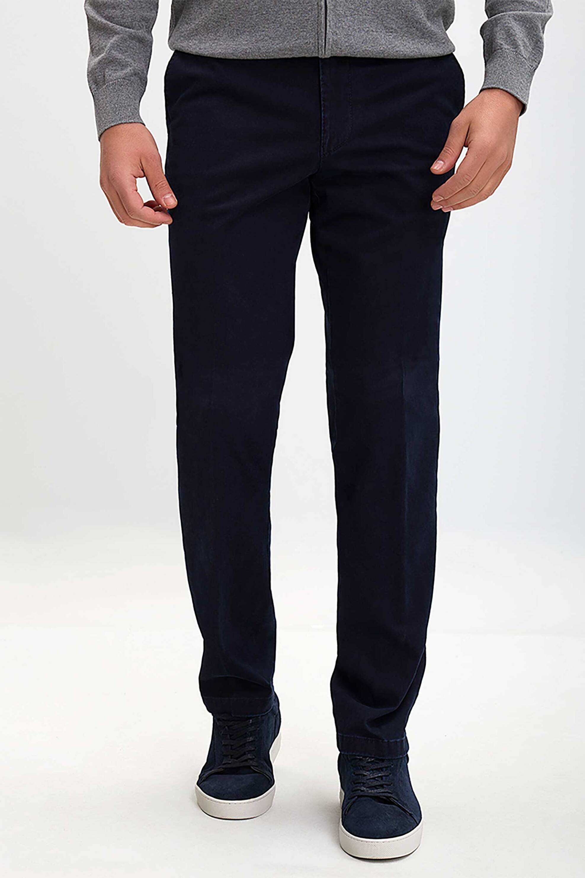 Kaiser Hoff ανδρικό παντελόνι chino Regular Fit - D124000651107100 Μπλε Σκούρο φωτογραφία