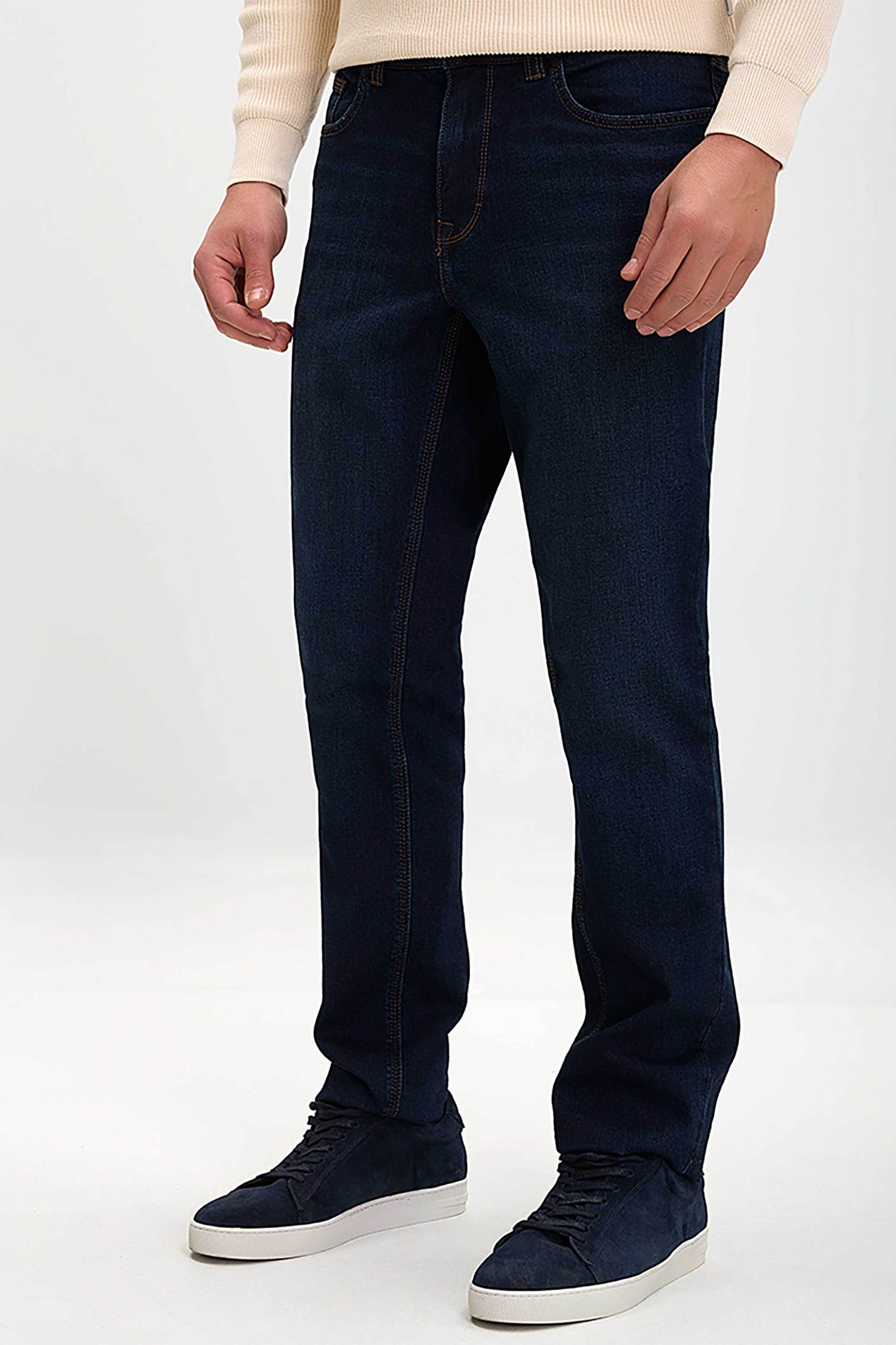 Commander ανδρικό τζιν παντελόνι πεντάτσεπο Slim Fit - D125000251112104 Denim Blue Σκούρο φωτογραφία