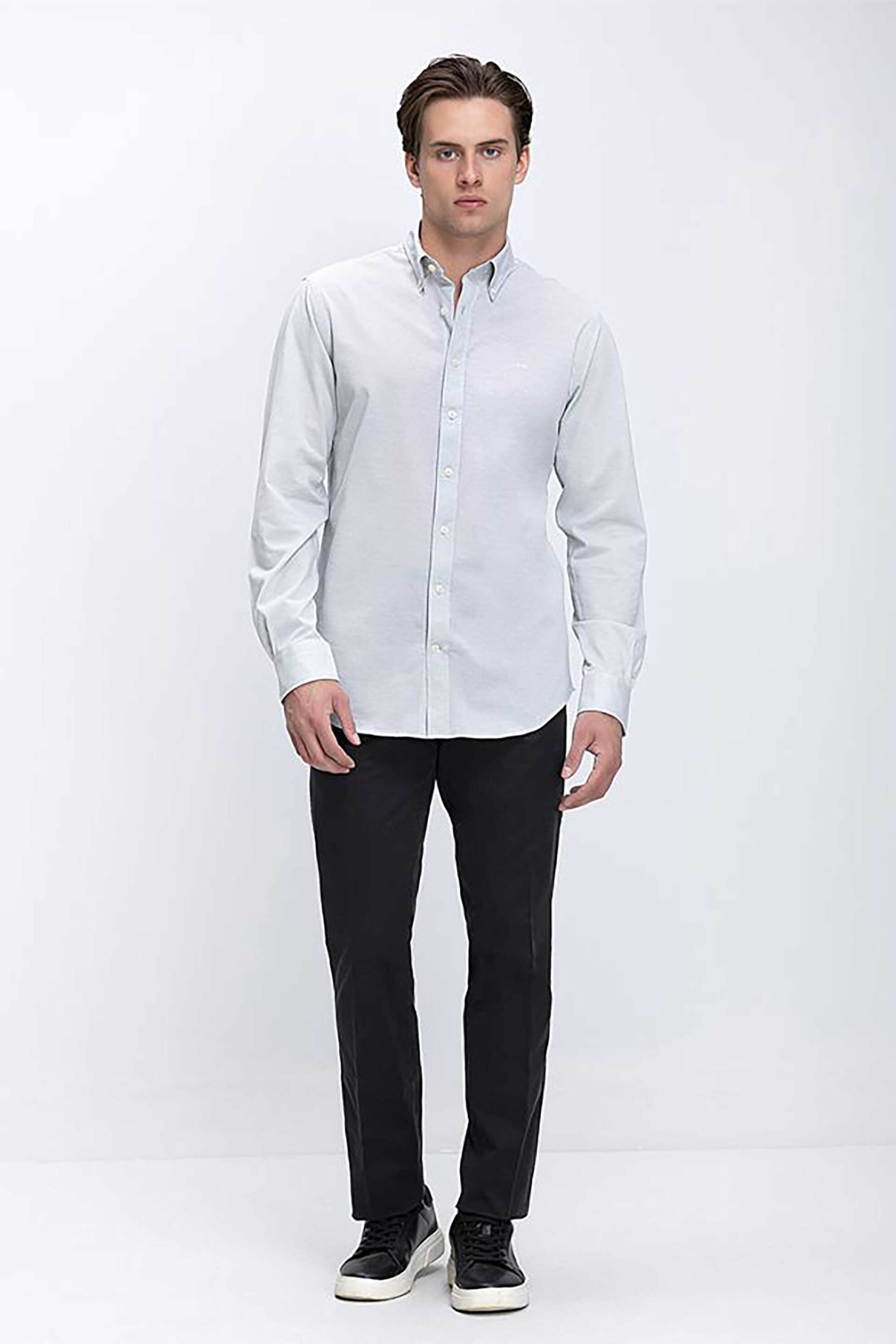 Kaiser Hoff ανδρικό παντελόνι chino Regular Fit - D124001321100100 Μαύρο
